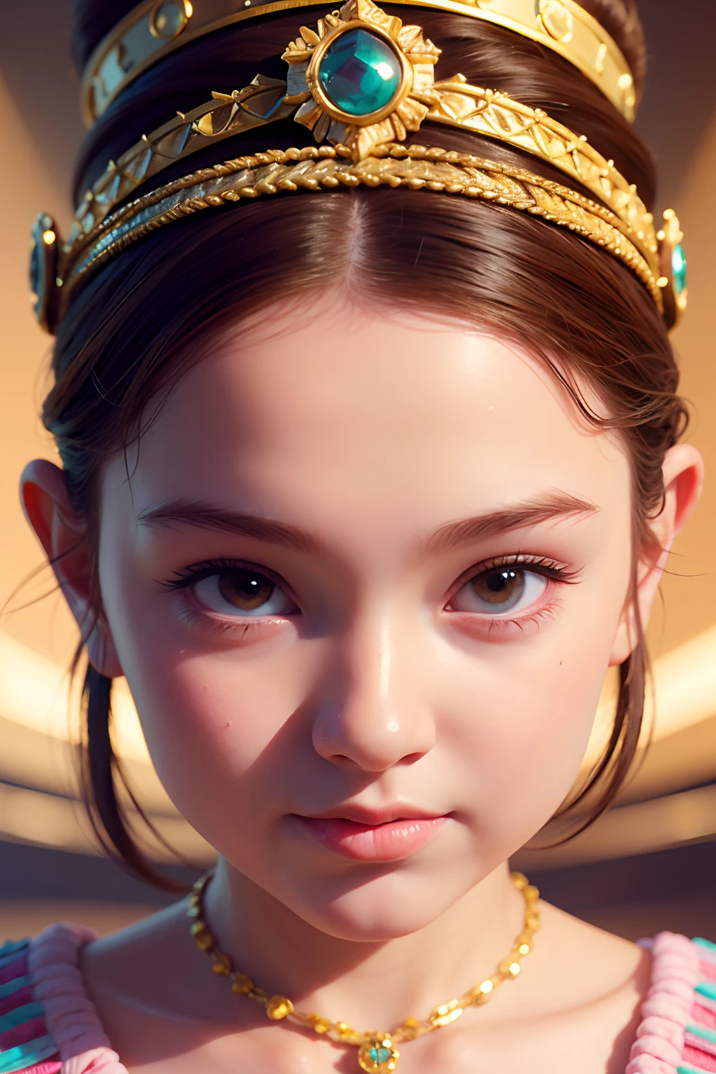 Portrait of cute baby Childlike Empress from Never Ending Story, cute baby face, amazing digital ilustration By artgerm By cgsociety, amazing lighting, pixar style, bluesky studios, ultra details