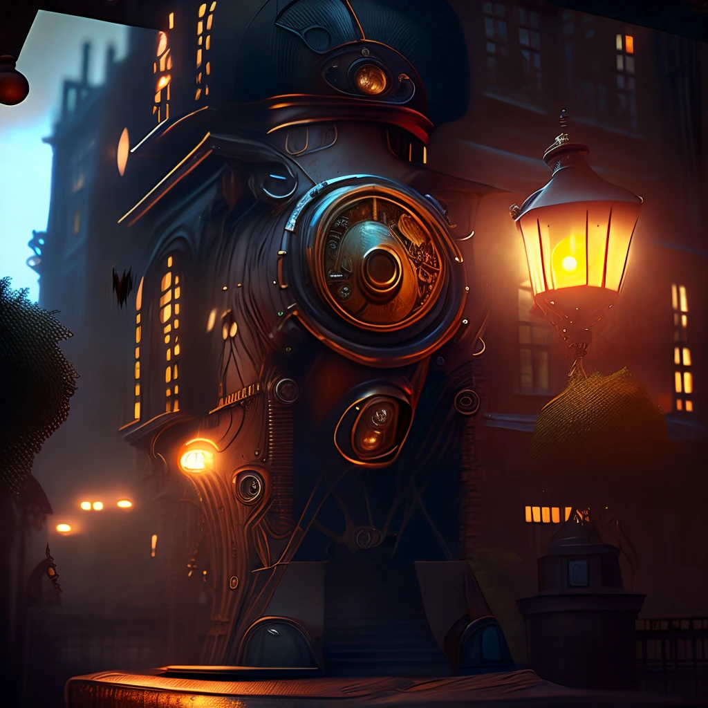 steampunk city,hyperrealistic,8k,photographic,mood lighting,bisexual lighting,original