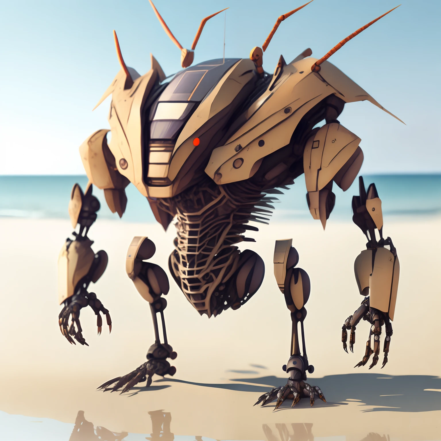 Ant dress Mecha in beach