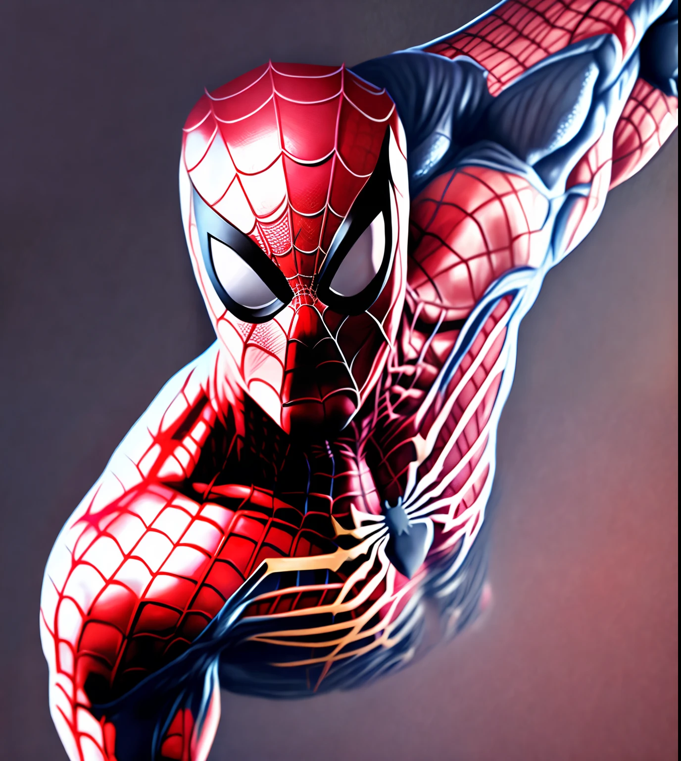 Spider man art, highly detailed, complete body composition, fanart, 8k.