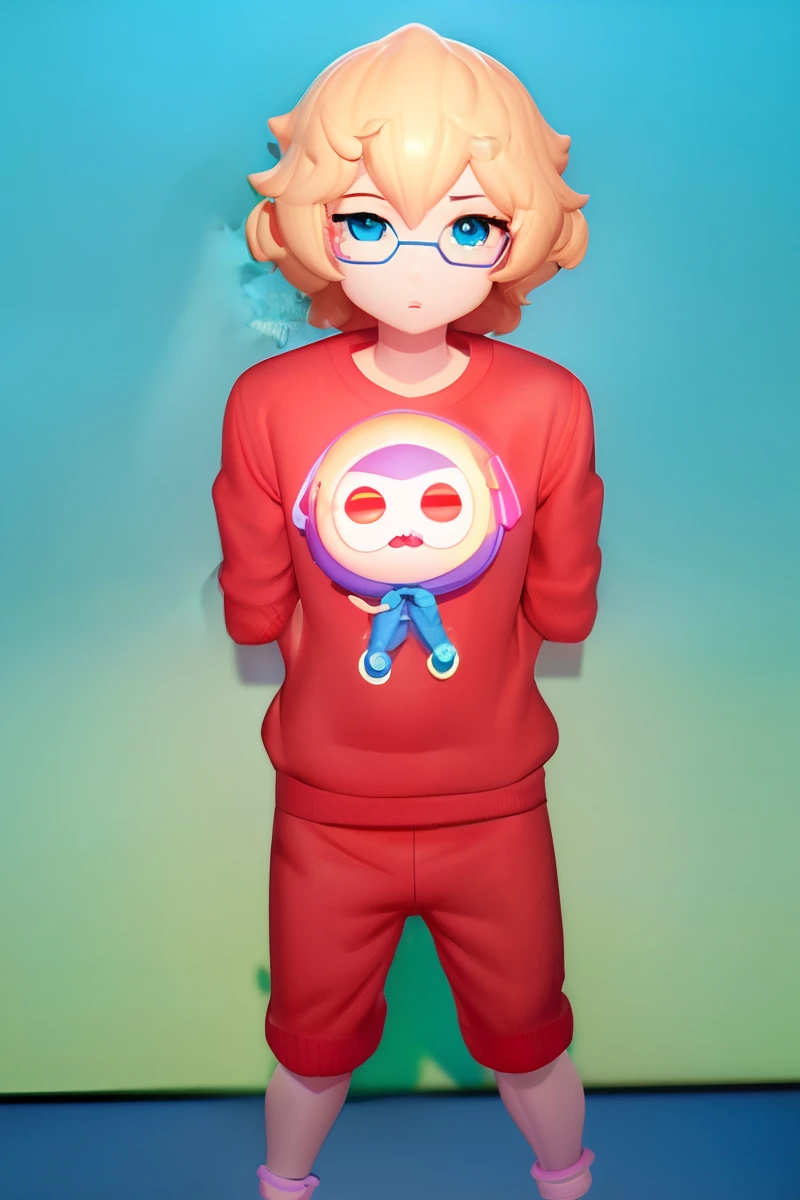 super cute boy IP by pop mart, watery eyes, pas-telcolor, mockup, blind box toy, fine luster,3Drender, oc render, best quality, ultro detailed 3d rendering, Uitra HD