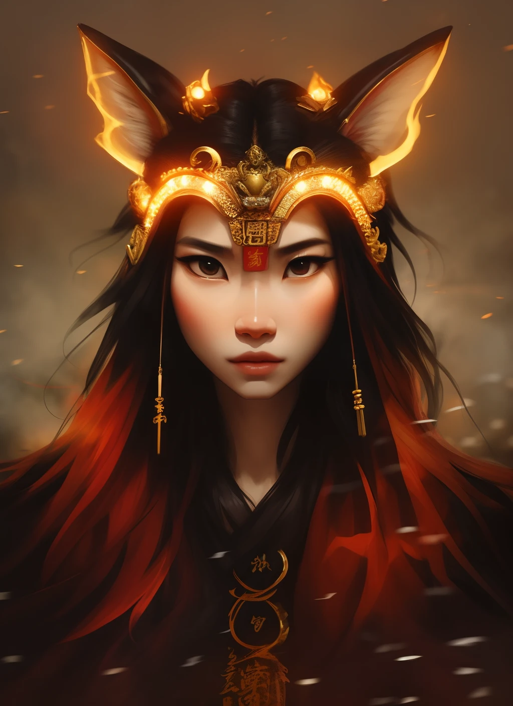 **Full Length Shot, fox
anthropomorphism, shaman wizard, chinese ink
style,amazing epic chinese ancient theme,
martial arts style, Chinese fairy tale, highly
detailed, dynamic, cinematic, stunning, realistic
lighting and shading, vivid, vibrant, 8k,octane
render, unreal engine, very detailed, concept art,
realistic, Cry engine,
-ar 5:3 -q2 -s 750 -V
5**