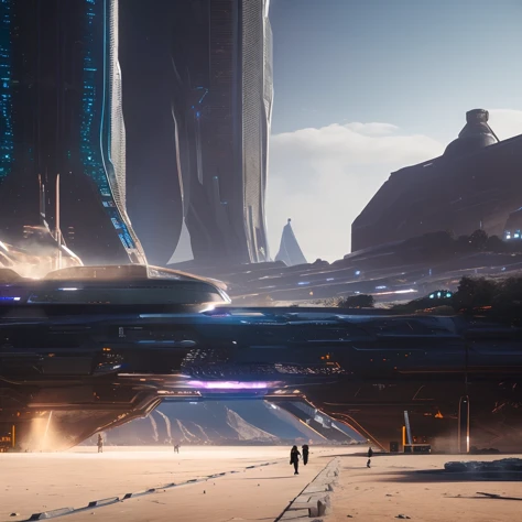 landscape of a futuristic sci fi city, sci fi, ultra realistic, high resolution, city