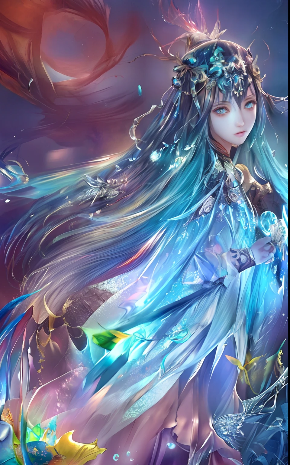 dramatic angle,(fluttered detailed color splashs), (illustration),(((1 girl))),(long hair),(rain:0.9),(hair ornament:1.4),there is an ancient palace beside the girl,chinese clothes,(focus on), color Ink wash painting,(color splashing),colorful splashing,(((colorful))),(sketch:0.8), Masterpiece,best quality, beautifully painted,highly detailed,(denoising:0.6),[splash ink],((ink refraction)), (beautiful detailed sky),moon,highly,detaild,(masterpiece, best quality, extremely detailed CG unity 8k wallpaper,masterpiece, best quality, ultra-detailed),(Lycoris radiata)