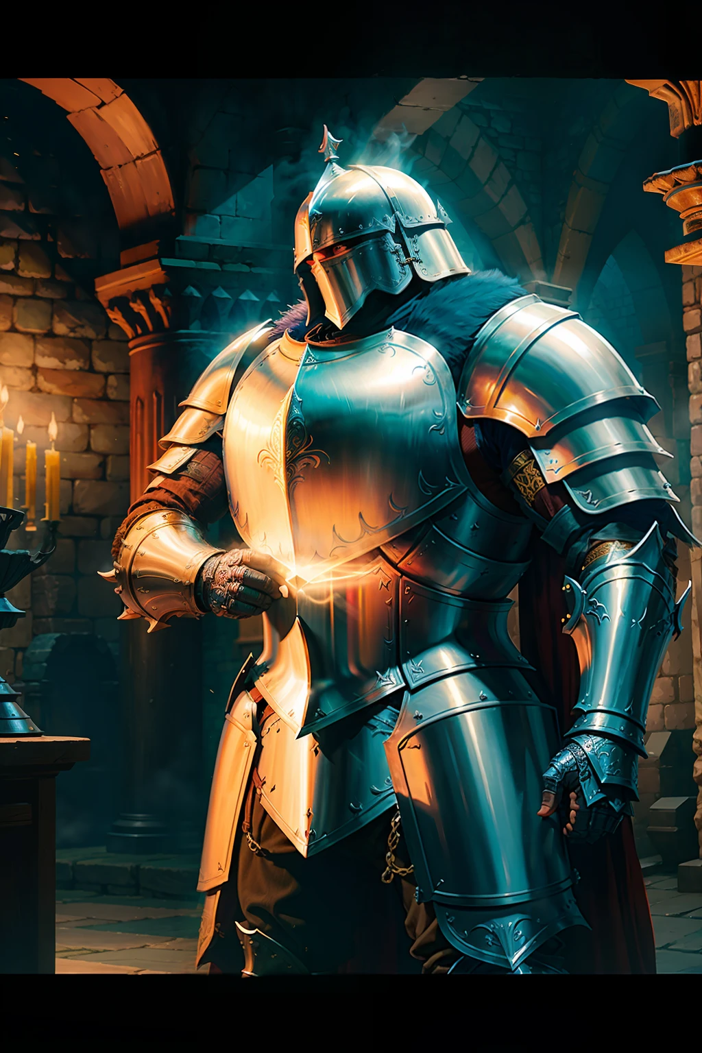 Big magician in armor, big scene
Paladin in armor, very, very big scene
