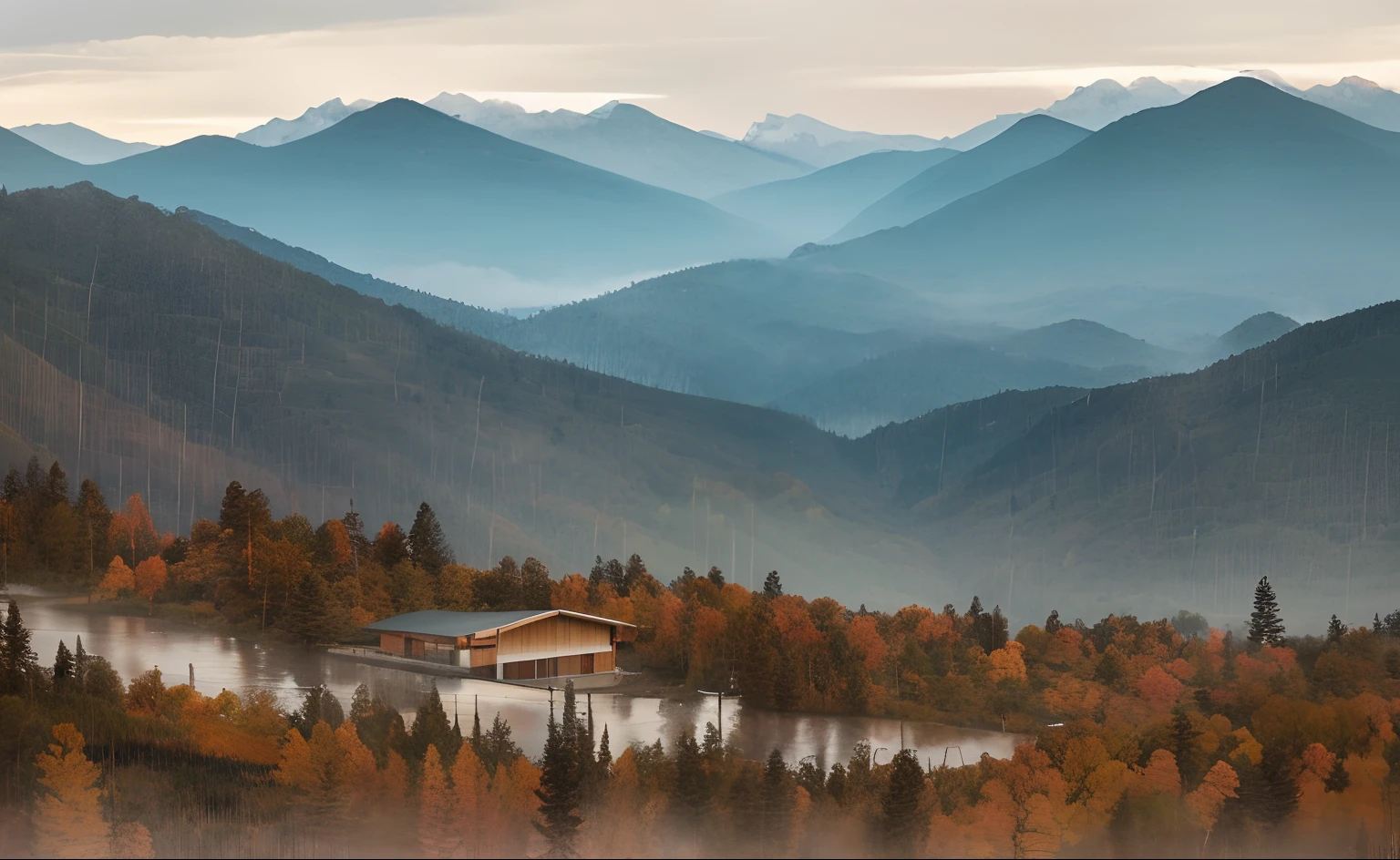 After the fresh rain in the empty mountains, the weather feels like autumn evening