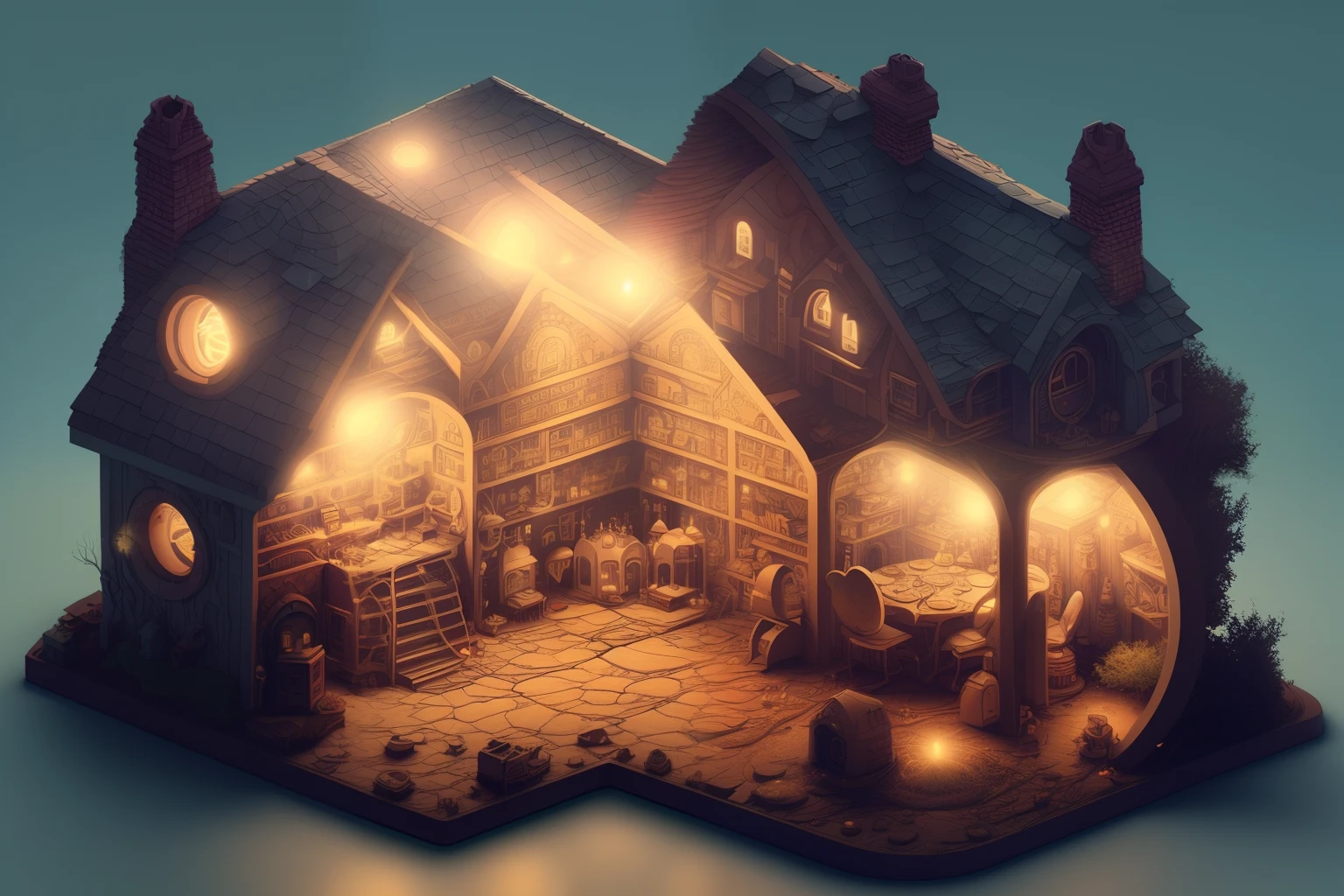 duskametrik hobbit house lord of the rings incredibly detailed background bokeh rim lighting duskametrik