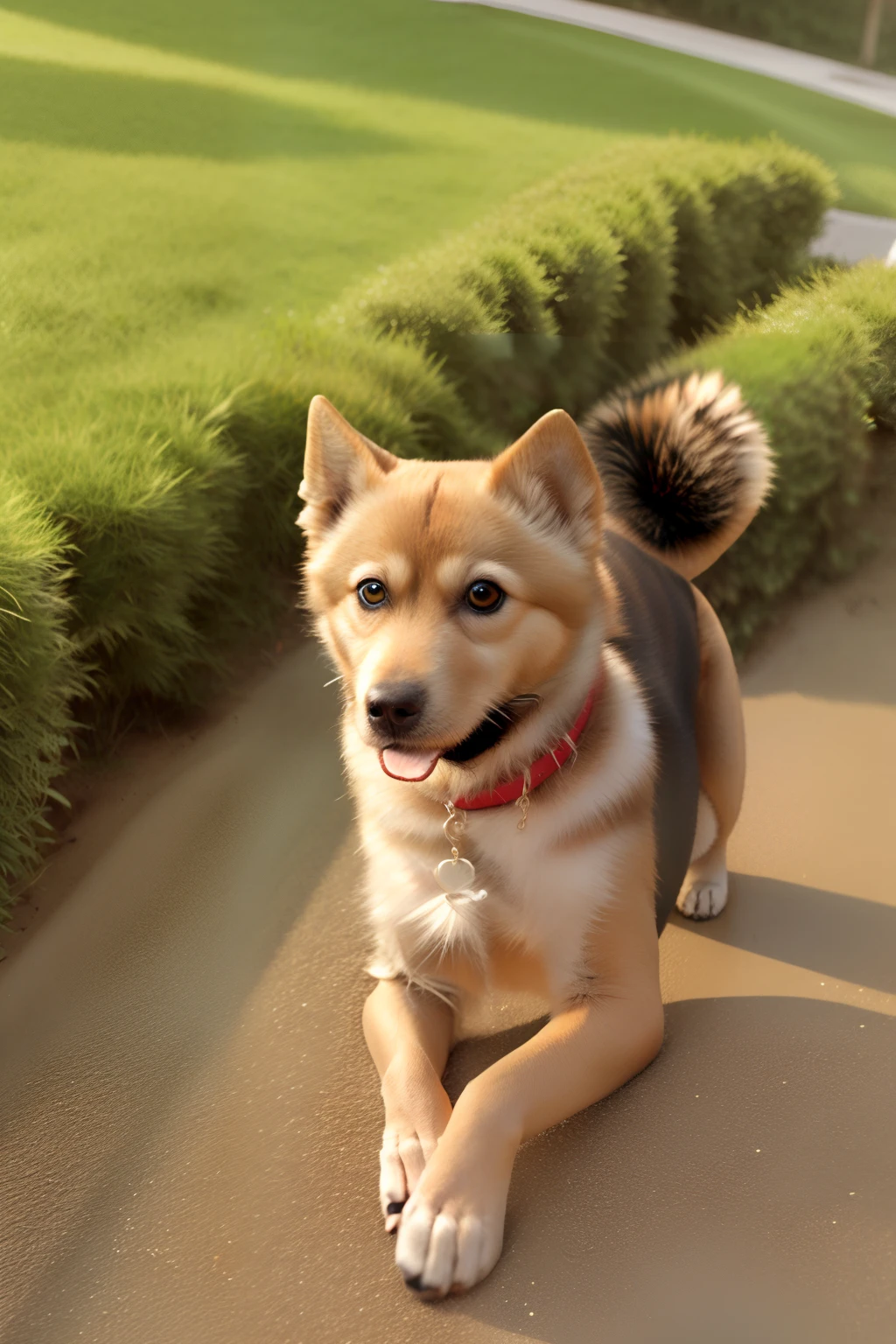 best quality,highly detailed,
一只可爱的柴犬, 在草坪上, 戴着墨镜