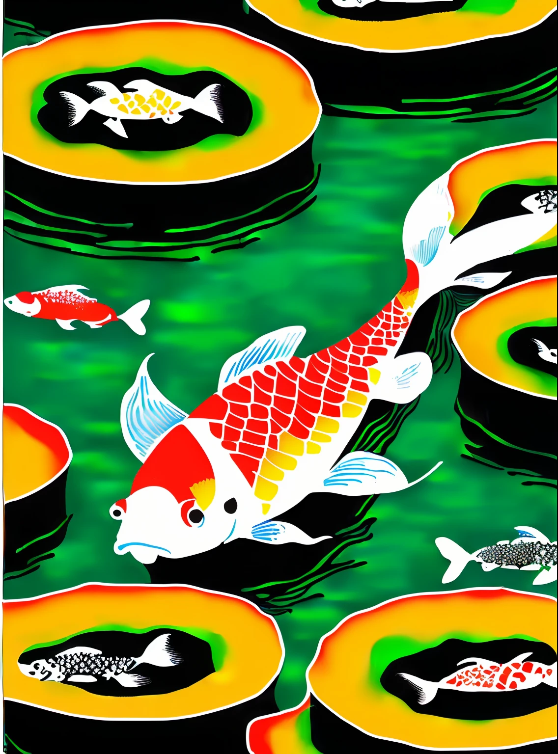 Prompt: ((best quality)).((ultradetailed)). ((masterpiece)), illustration, ponds, enormous black koi fish, person standing by the pond.






