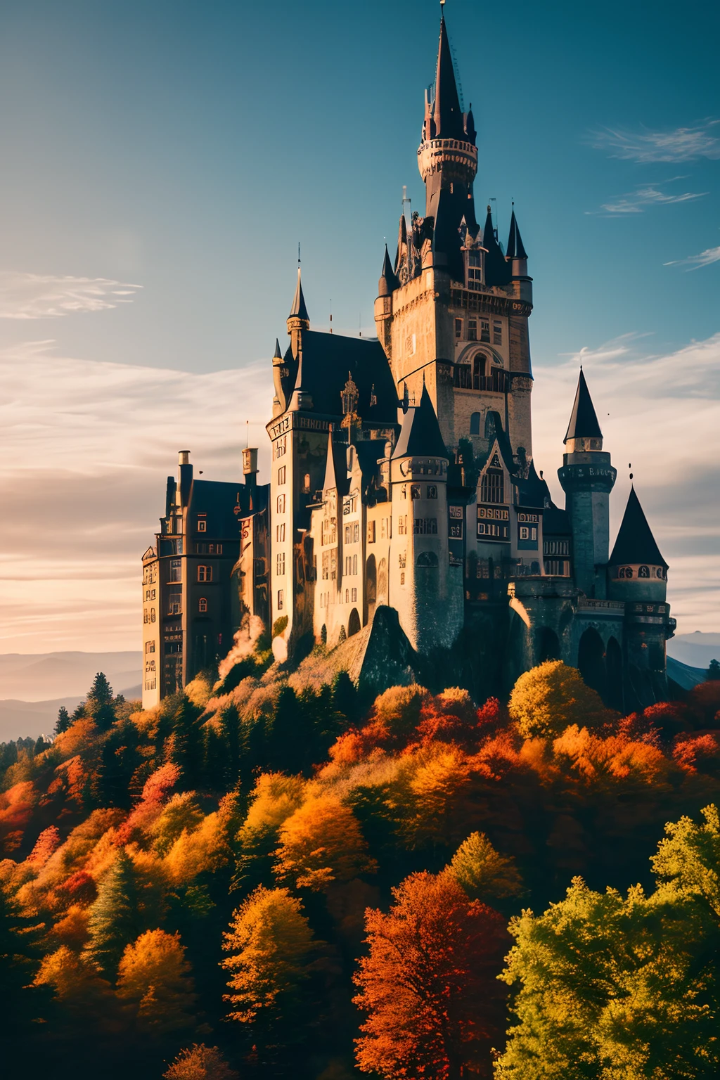 (Extremely detailed 8k wallpaper), a medieval Gothic style castle, medium lens photo, complex, highly detailed, dramatic