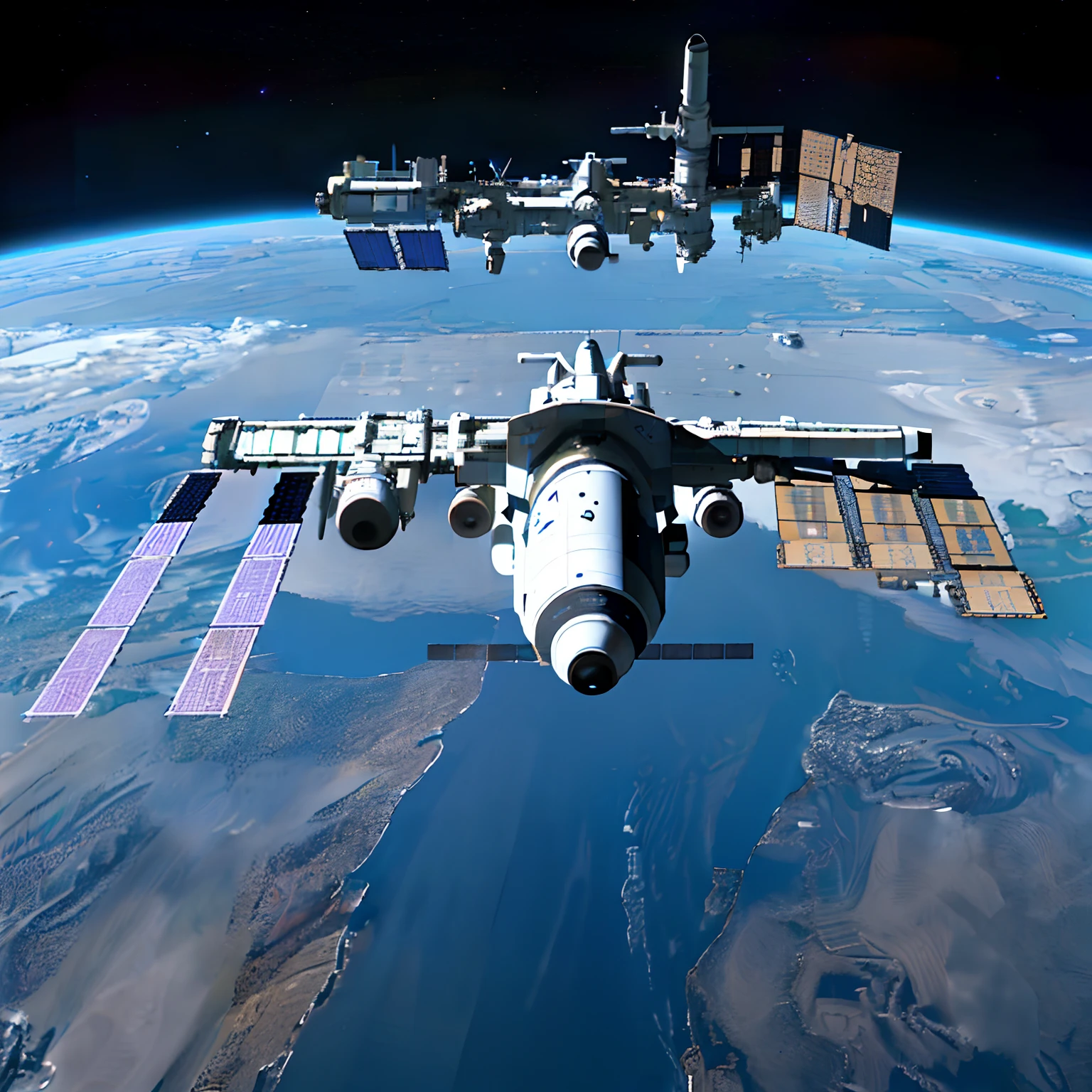 (masterpiece, best quality:1.1),Space Station,The Milky Way,Spacecraft,8k,HDR,UhD,ultra realist,real life,scene design,space reflection,oc