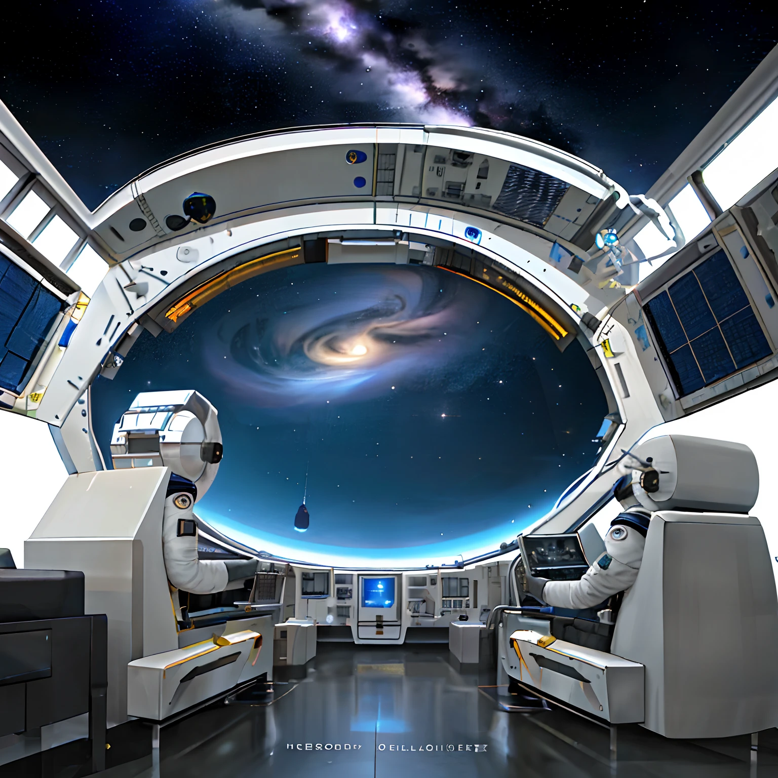 (masterpiece, best quality:1.1),Space Station,The Milky Way,Spacecraft,8k,HDR,UhD,ultra realist,real life,scene design,space reflection,oc