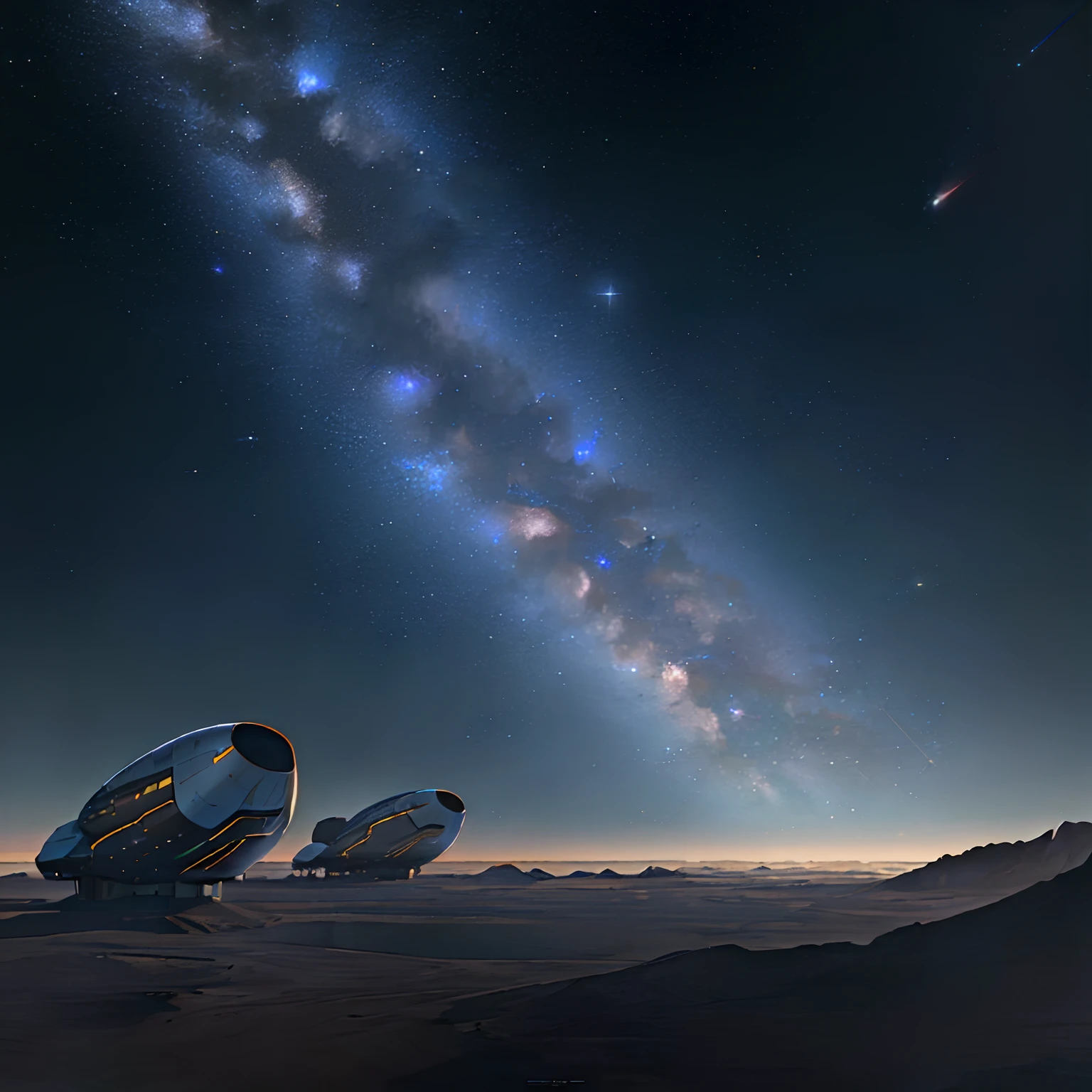 (masterpiece, best quality:1.2),The Milky Way,Spaceships,8k,HDR,UhD,ultra realist,scene design,space reflection,Cinematic effect,Intricated details