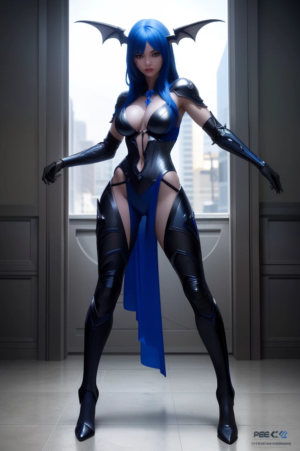 Blue skin, ((European and American sexy women)), succubus, artstation trend, the best ratio of four fingers and one thumb, 8k resolution, moving body, super realistic, movie stills, ((((full body) ))), (best quality, masterpeace), (intricate details), (perfect composition), beautiful detailed face, surrealism, (8k, RAW photo, best quality, masterpiece: 1.2) (real sense, realism: 1.37)