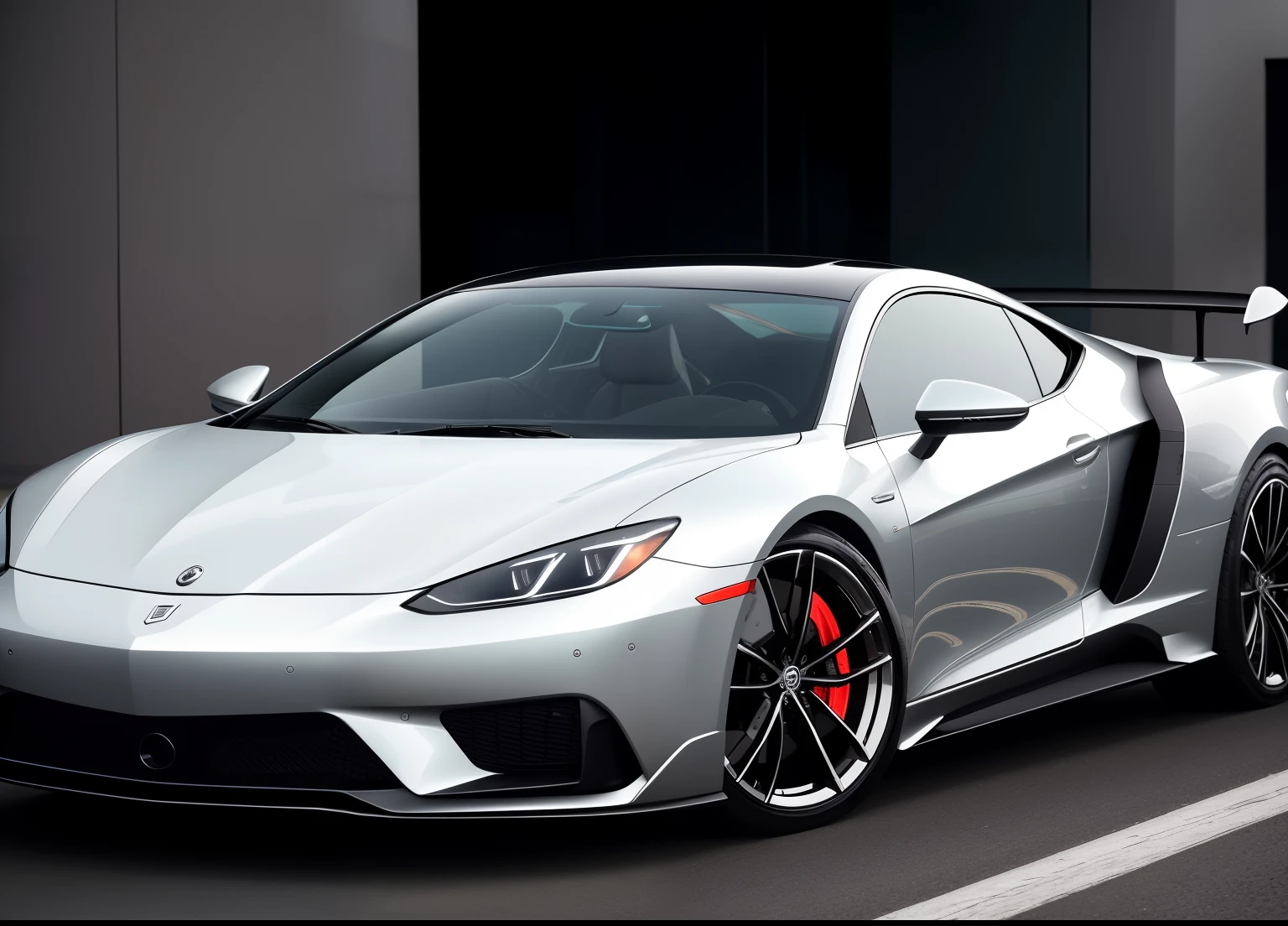 (extremely detailed CG unity 8k wallpaper, masterpiece, best quality, ultra-detailed),best illumination, luxury car, shiny, metallic silver, sleek design, dynamic angle, clean lines, high resolution, detailed headlights, smooth curves, elegant interior, polished, professional photography.