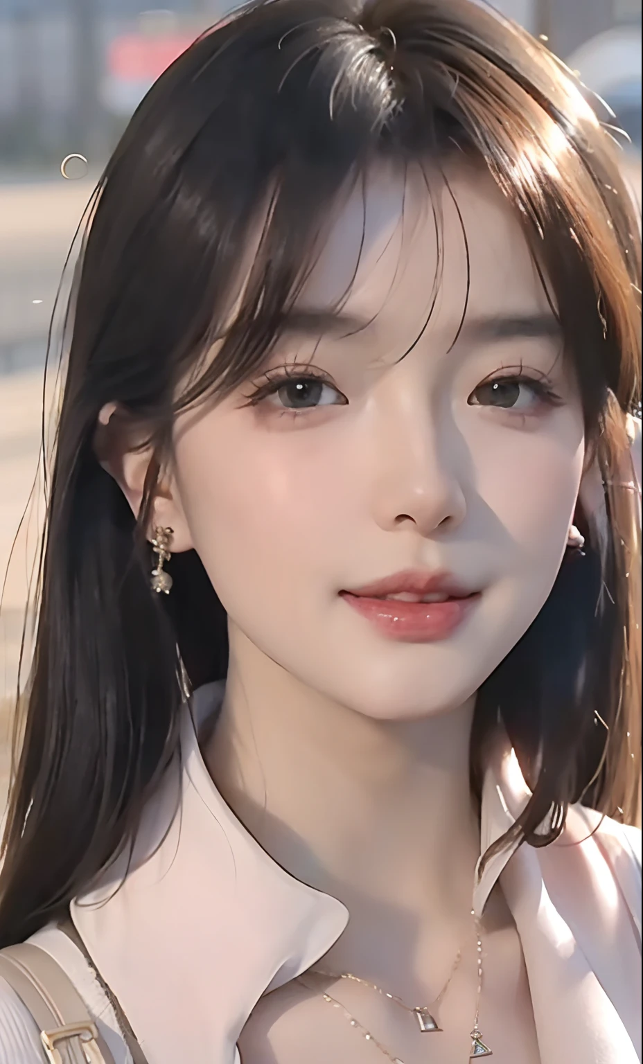 (8k, RAW photo, photorealistic:1.25) ,( lipgloss, eyelashes, gloss-face, glossy skin, best quality, ultra highres, depth of field, chromatic aberration, caustics, Broad lighting, natural shading,Kpop idol) looking at viewer with a serene and goddess-like happiness,