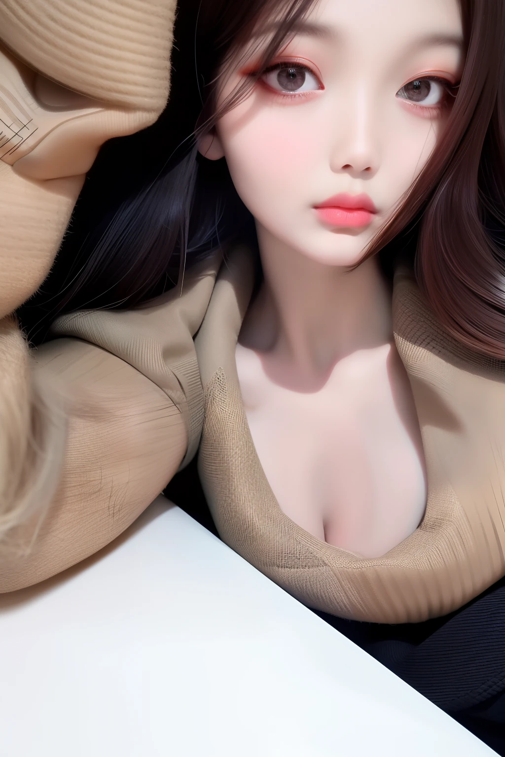 best quality, masterpiece, (realistic:1.2), 1 girl, brown hair, brown eyes,Front, detailed face, beautiful eyes