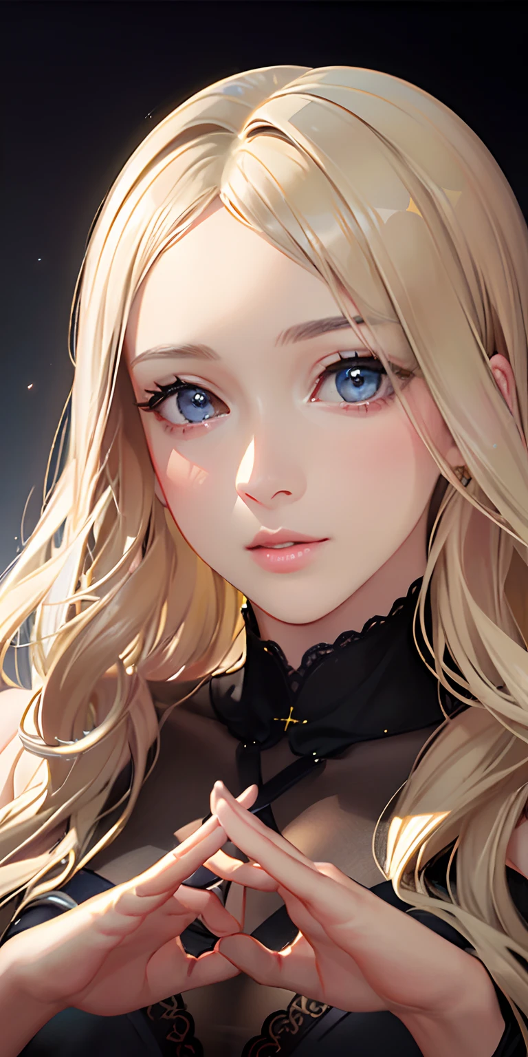 (photorealistic:1.4), (masterpiece, sidelighting, finely detailed beautiful eyes: 1.2), masterpiece*portrait, realistic, 3d face, glowing eyes, shiny hair, lustrous skin, solo, embarassed, (midriff), black underwear, blonde hair,