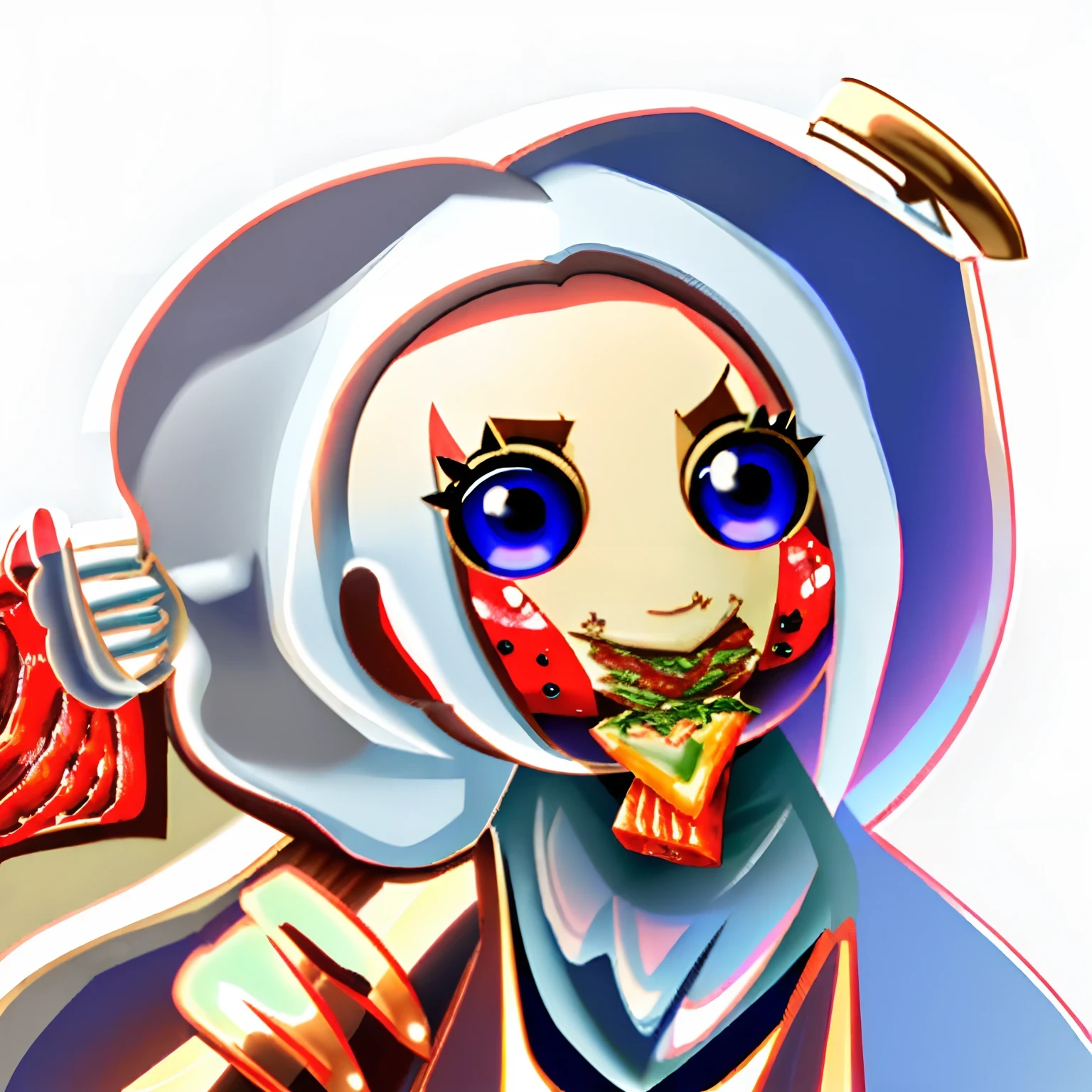 [(white background:1.4)::5],(chibi:1.3),bottle bottom,lampstand,pedestal,platform,(fine food:1.8)