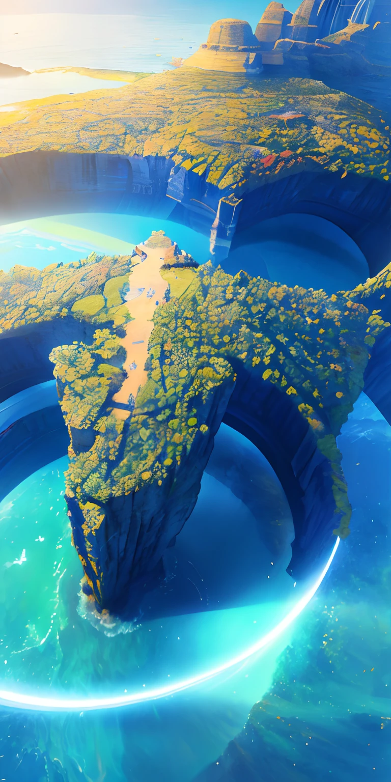 masterpiece, best quality, high quality, extremely detailed CG unity 8k wallpaper, scenery, outdoors, sky, cloud, day, no humans, mountain, landscape, water, tree, blue sky, waterfall, cliff, nature, lake, river, cloudy sky,award winning photography, Bokeh, Depth of Field, HDR, bloom, Chromatic Aberration ,Photorealistic,extremely detailed, trending on artstation, trending on CGsociety, Intricate, High Detail, dramatic, art by midjourney