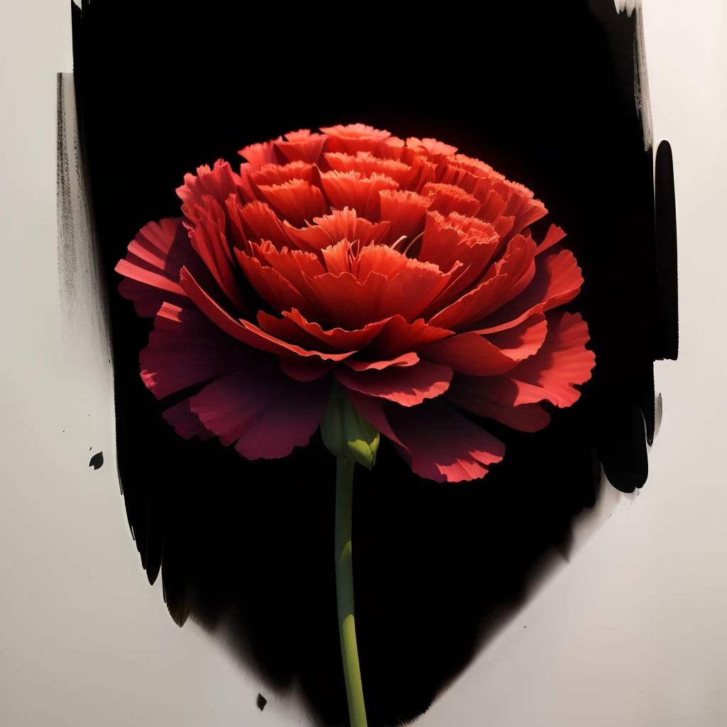 carnation,garland,Realistic,Black background