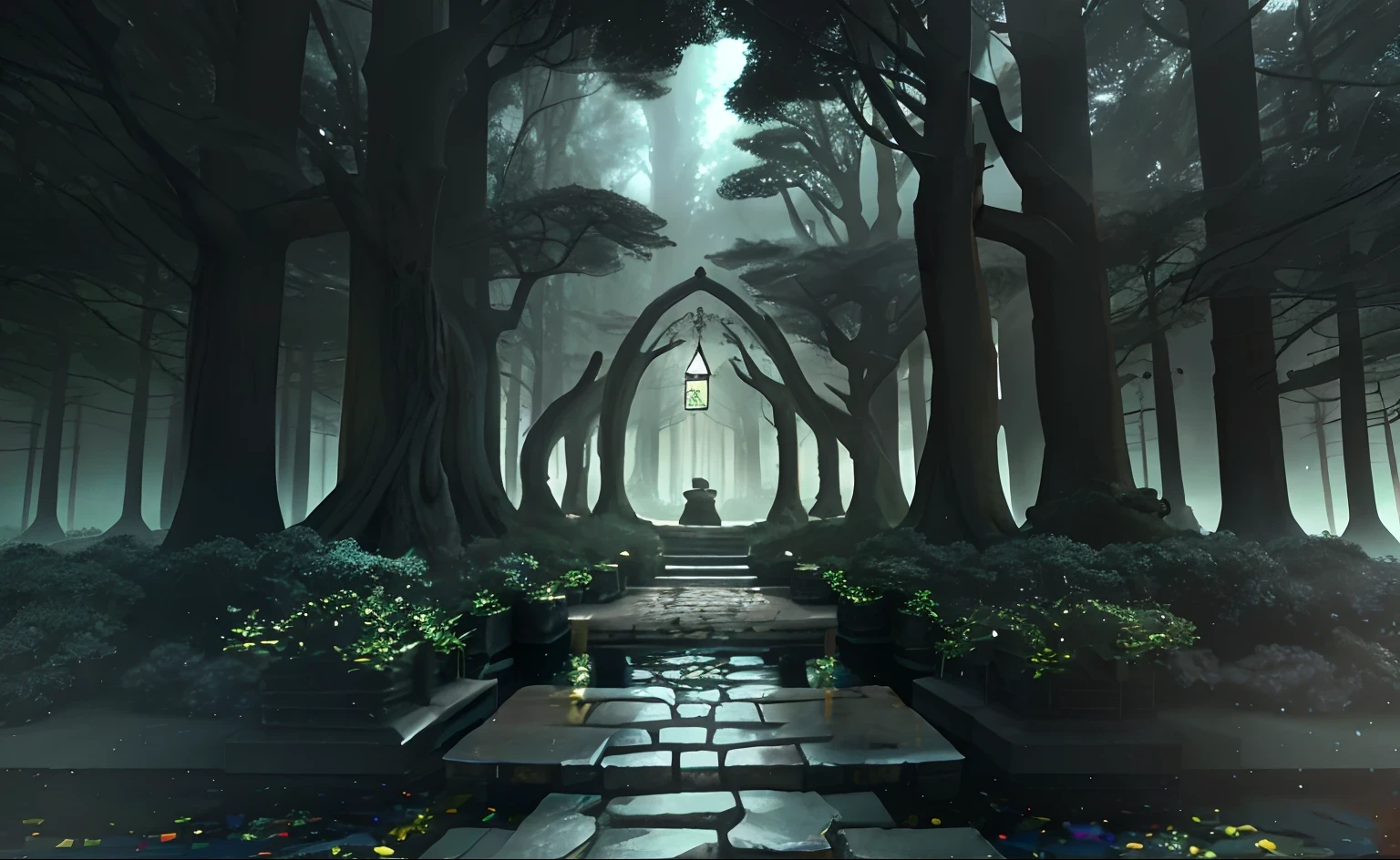 ((high quality)), ((detailed)), ((fantasy)), illustration, perspective (45-degree overhead angle), theme (magical forest style), scene elements (animal arena), image quality (3D rendering effect, exquisite details, beautiful lighting)