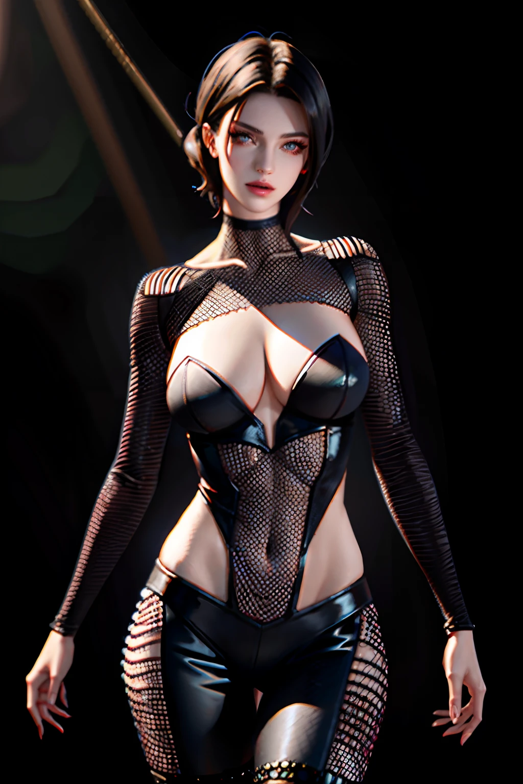 (nsfw:1.07),Tony Redgrave,Resident Evil,Devil May Cry,Demon World,masterpiece, best quality, high quality, High definition, High quality texture, High quality shadow, high detail, beautiful detailed, finely detailed, extremely detailed cg, detailed texture, a realistic representation of the face, realistic, colorful, delicate, Cinematic Light, sidelighting, Lens Flare, Ray tracing, sharp focus,8K, (1girl, __focus__:1.3), (intricate details, makeup, PureErosFace_V1:0.5), (detailed beautiful delicate face, detailed beautiful delicate eyes, a face of perfect proportion, high detailed skin, detailed skin, best ratio four finger and one thumb, arms under breast, medium large breasts, wide hips, smooth midriff, skiny and thin, __fashion__, __hair__:1.25), __location__,no hands,no more hands,no missing fingers,