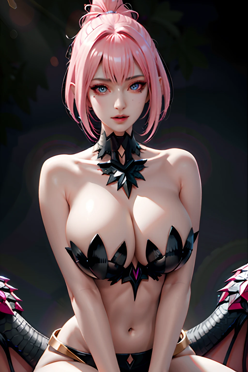 (nsfw:1.01),ahegao,Pink Rathian,Squat down,Monster Hunter,Monster Hunter World,masterpiece, best quality, high quality, High definition, High quality texture, High quality shadow, high detail, beautiful detailed, finely detailed, extremely detailed cg, detailed texture, a realistic representation of the face, realistic, colorful, delicate, Cinematic Light, sidelighting, Lens Flare, Ray tracing, sharp focus,8K, (1girl, __focus__:1.3), (intricate details, makeup, PureErosFace_V1:0.5), (detailed beautiful delicate face, detailed beautiful delicate eyes, a face of perfect proportion, high detailed skin, detailed skin, best ratio four finger and one thumb, arms under breast, medium large breasts, wide hips, smooth midriff, skiny and thin, __fashion__, __hair__:1.25), __location__,no hands,no more hands,no missing fingers,