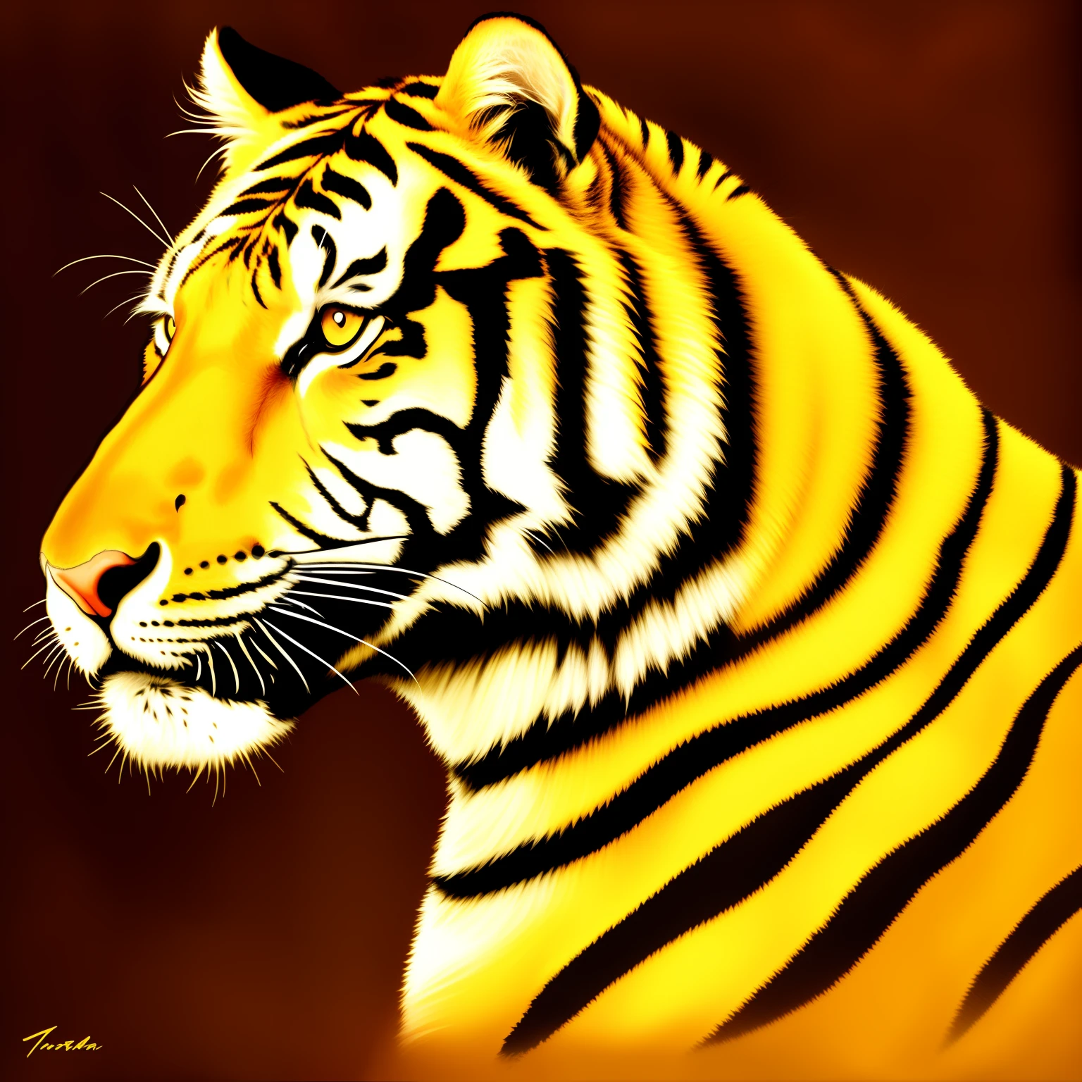 gold horse tiger