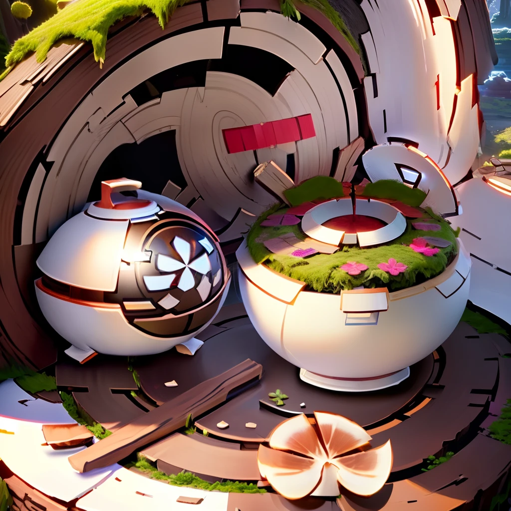 masterpiece, best quality, (extremely detailed CG unity 8k wallpaper), (best quality), (best illustration), (best shadow), A round turnip hut covered with moss, isometric 3D, octane render,ray tracing,ultra detailed