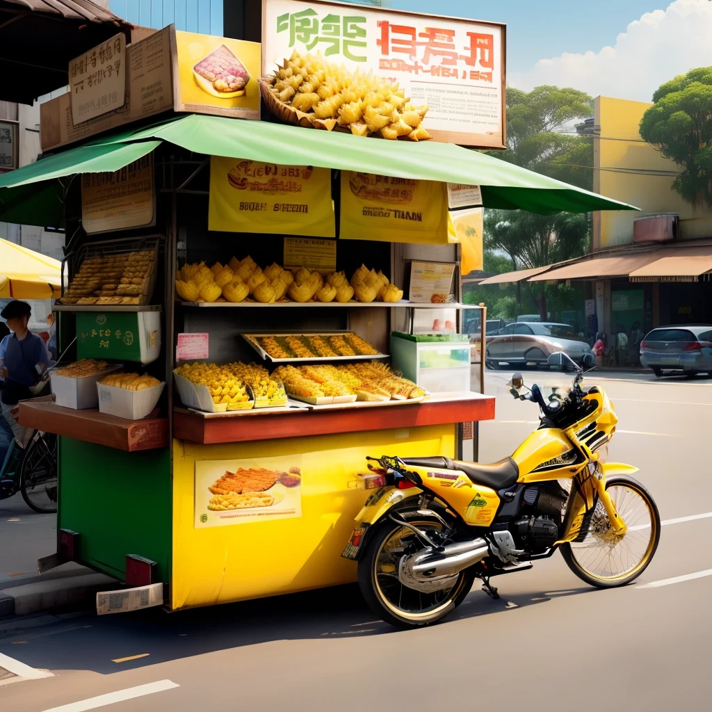 poster for roadside stall selling grilled durian cheese.






