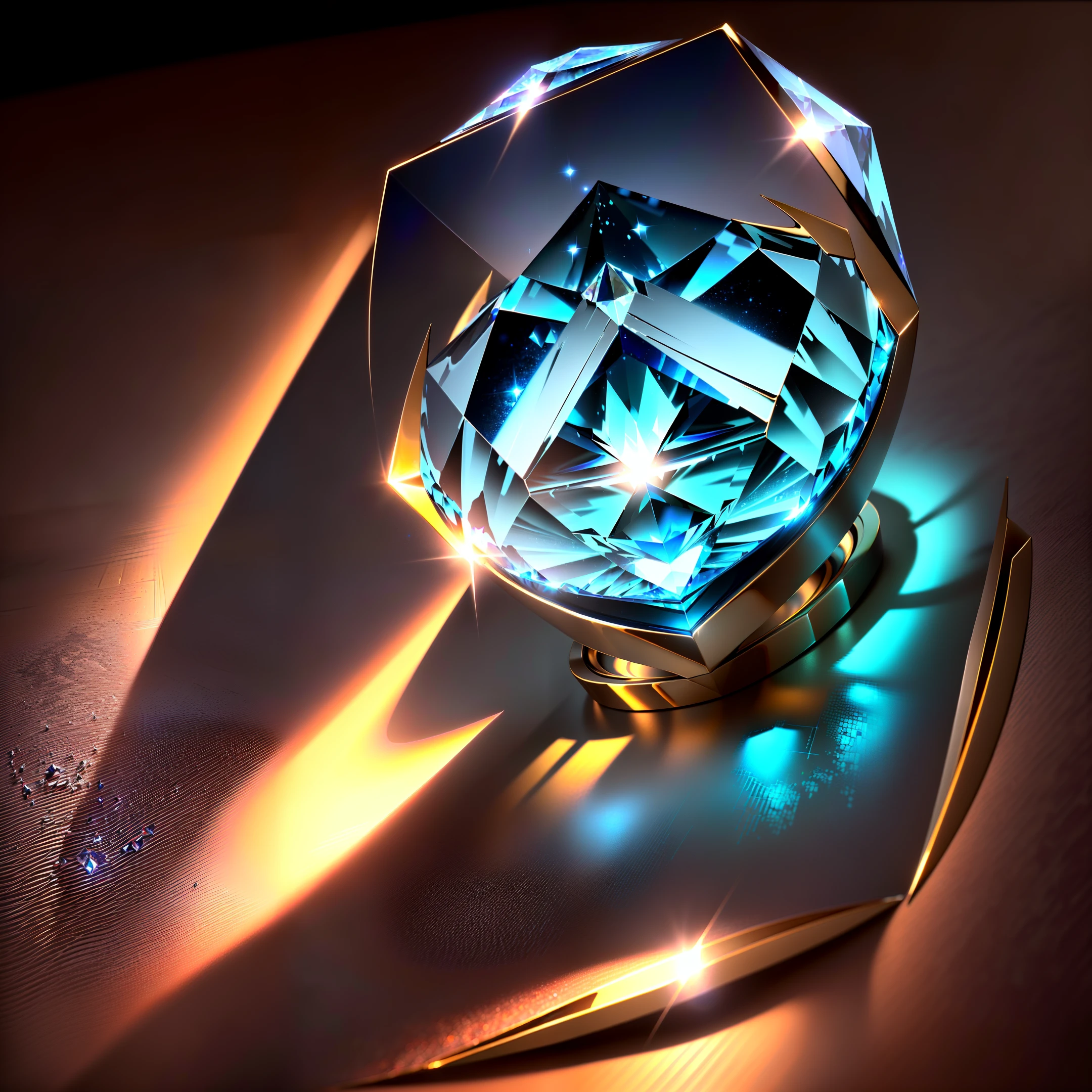 masterpiece, best quality, (extremely detailed CG unity 8k wallpaper), (best quality), (best illustration), (best shadow), isometric 3D, octane render,ray tracing,ultra detailed,diamond,An ultra-detailed masterpiece featuring the most mesmerizing diamond, shining with perfect illumination and shadow, set against a dark background, radiating its beauty and purity