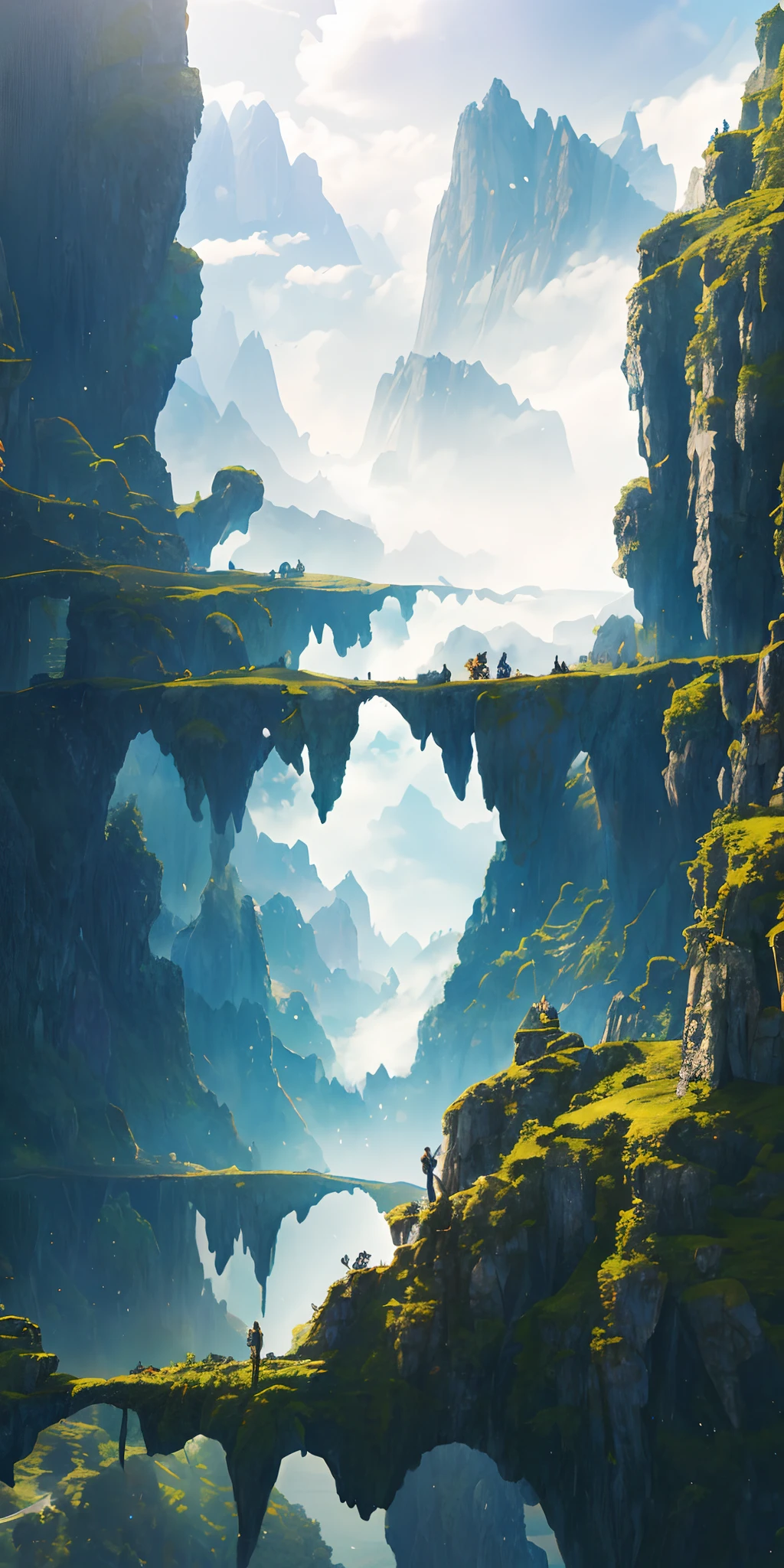 masterpiece, best quality, high quality, extremely detailed CG unity 8k wallpaper, scenery, outdoors, sky, cloud, day, no humans, mountain, landscape, water, tree, blue sky, waterfall, cliff, nature, lake, river, cloudy sky,award winning photography, Bokeh, Depth of Field, HDR, bloom, Chromatic Aberration ,Photorealistic,extremely detailed, trending on artstation, trending on CGsociety, Intricate, High Detail, dramatic, art by midjourney