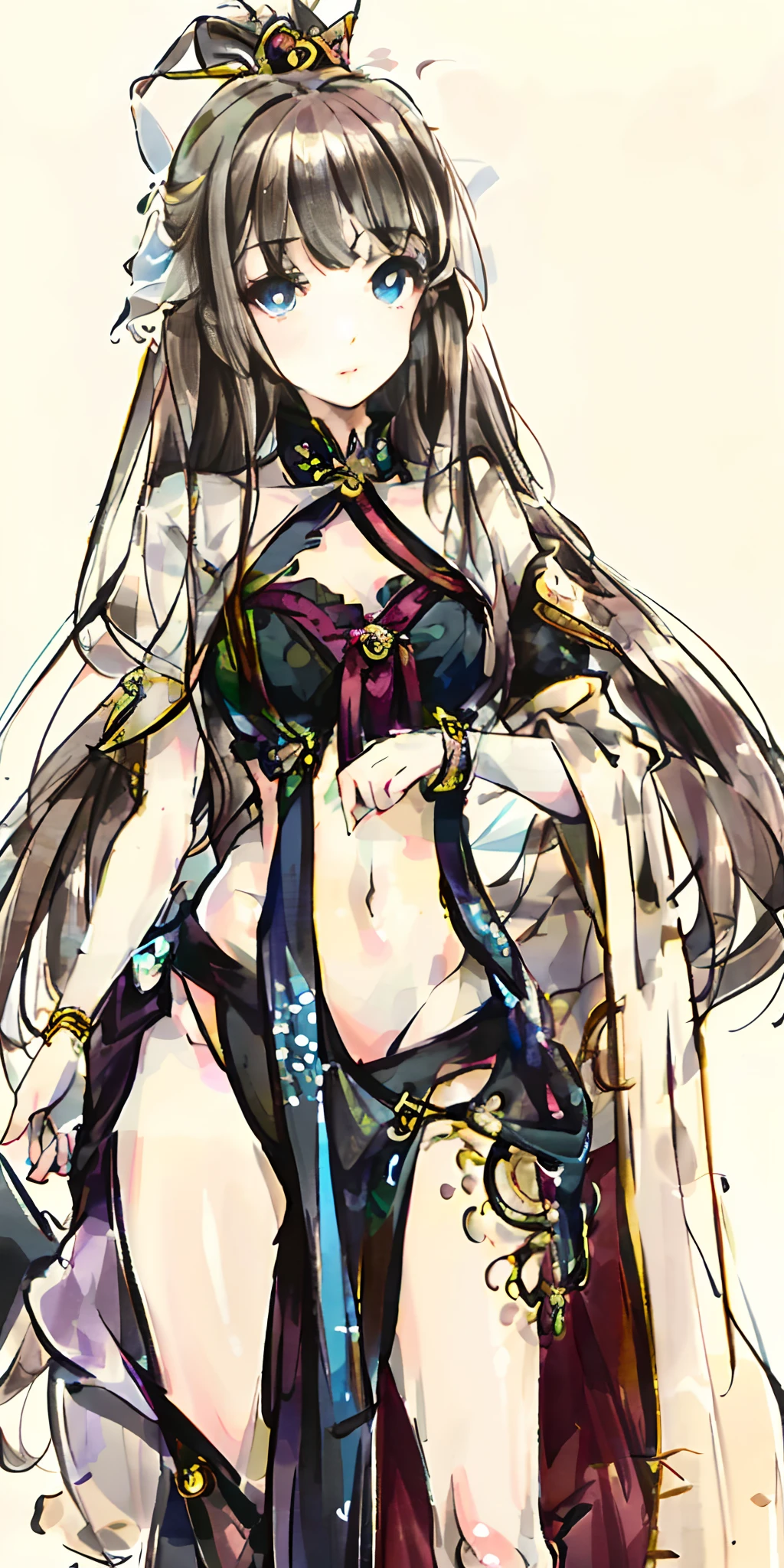 (photorealistic:1.4), (masterpiece, sidelighting, finely detailed beautiful eyes: 1.2), masterpiece*portrait, realistic, 3d face, glowing eyes, shiny hair, lustrous skin, solo, embarassed, (midriff), black underwear, blonde hair,
also was only 9 year old show me her big boots