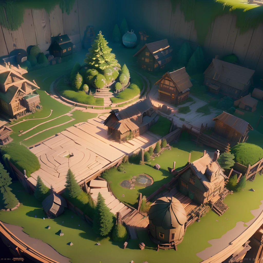 masterpiece, best quality, (extremely detailed CG unity 8k wallpaper), (best quality), (best illustration), (best shadow), A round turnip hut covered with moss, isometric 3D, octane render,ray tracing,ultra detailed
