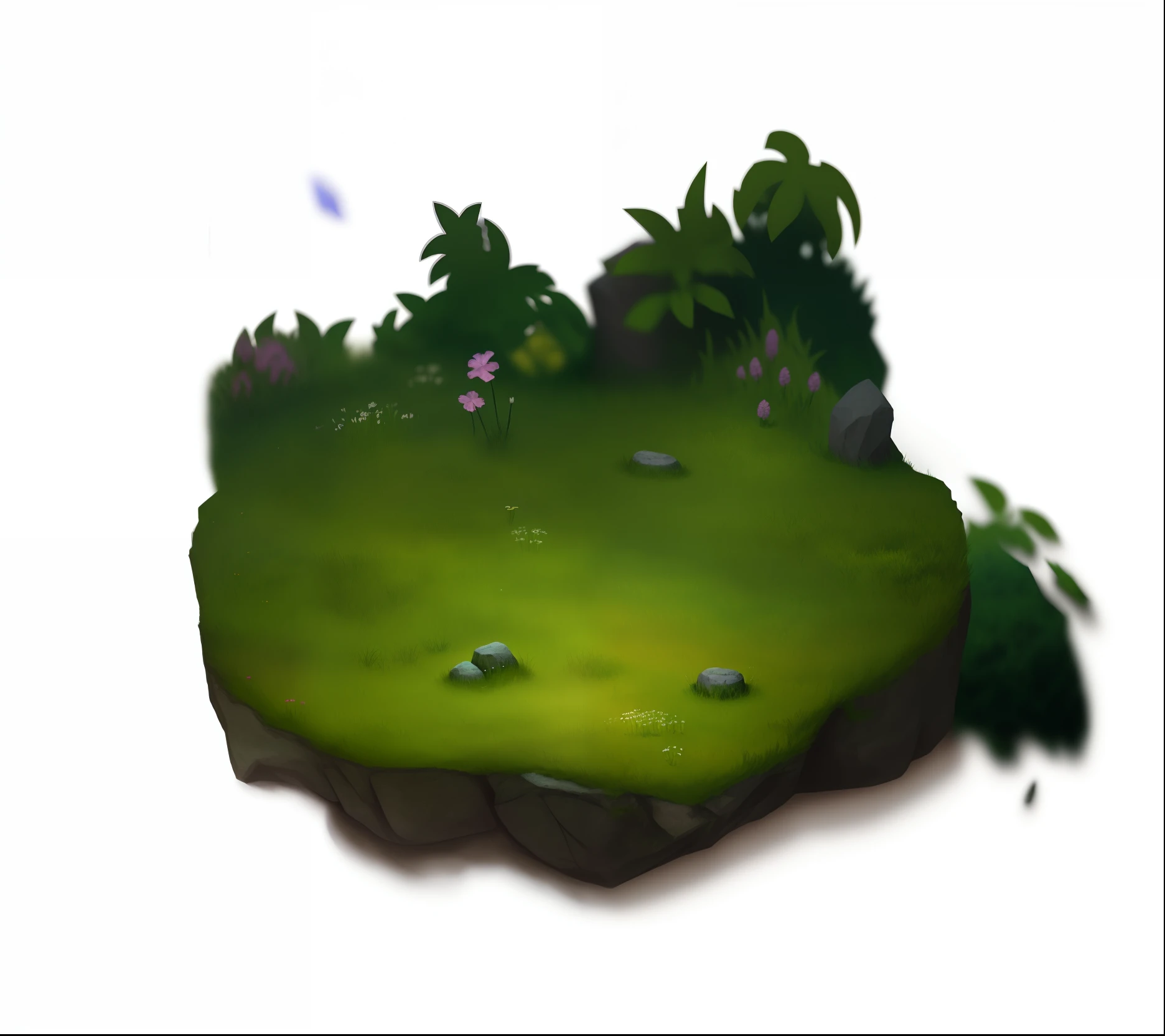 There are meadows above the stones