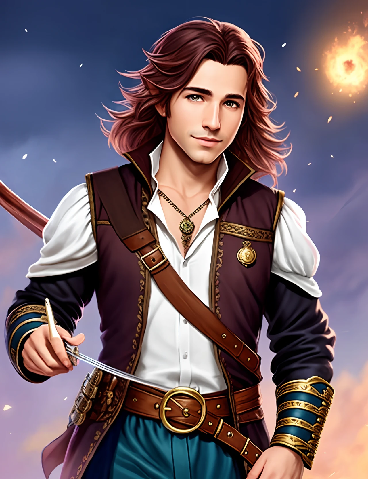 DND,5e,halfelf bard male,