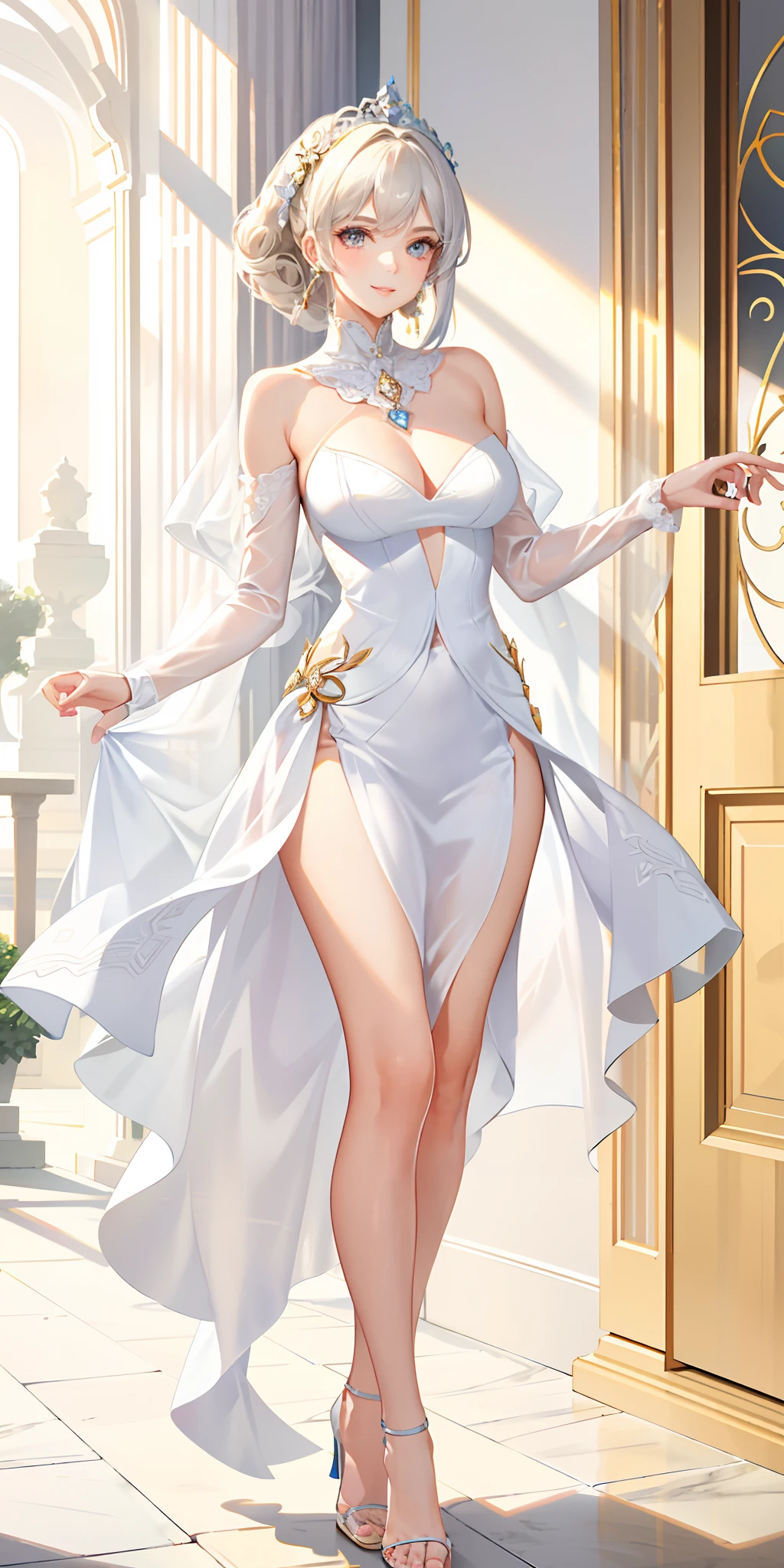 She has a stunning/lovely/gorgeous appearance.
Her features are delicate/charming/elegant.
She exudes grace/poise/sophistication.
Her smile is captivating/radiant/enchanting.
She has a mesmerizing/attractive/beautiful figure.
Her eyes are sparkling/dazzling/entrancing.
Her hair is lustrous/shiny/silky.
She has a glowing/flawless complexion.
Her style is classy/chic/fashionable.