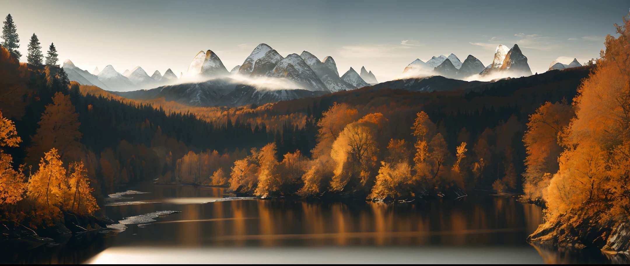 masterpiece, best quality, very detail shadow, high quality,landscape with texture,award winning photography, Depth of Field, HDR, Chromatic Aberration, High contrast, Super clear, Photorealistic, cinematograph, (extremely realistic), extremely detailed, Intricate, High Detail, China National Geographic, (700MM telephoto vista extreme long shot lens), (A Nordic forest in late autumn), Stream, gravel