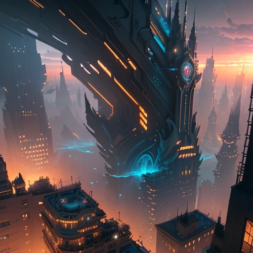 masterpiece, best quality, (extremely detailed CG unity 8k wallpaper), (best quality), (best illustration), (best shadow), absurdres, realistic lighting, (Abyss), beautiful detailed glow, art by PeterMohrBacher,,a city,sky,building with windows,Not a white model,sea,CG sculpture by weta workshop