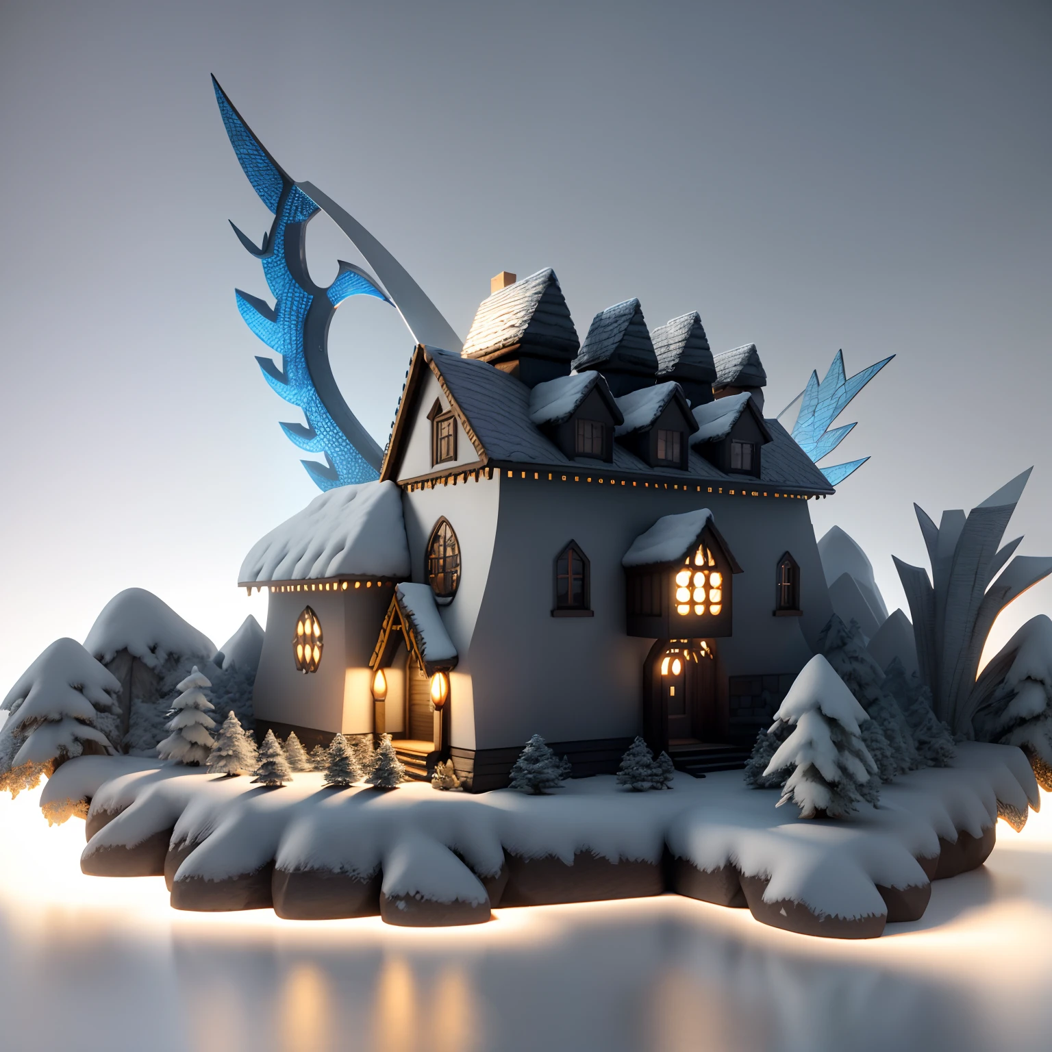 isometric perspective,white background,3D Render,realistic style,Magic Wizards house,Vray rendering,Art station, High quality, ultra-high definition details,concept design,monomer building,cinematic light, very high definition, high details, 8k, hyper realistic, high detail, Cinematic, 35mm lens, f/ 1. 8, global illumination,realistic lighting,Unreal Engine rendering,Substance 3D, Octane rendering,(hdr:1.3),