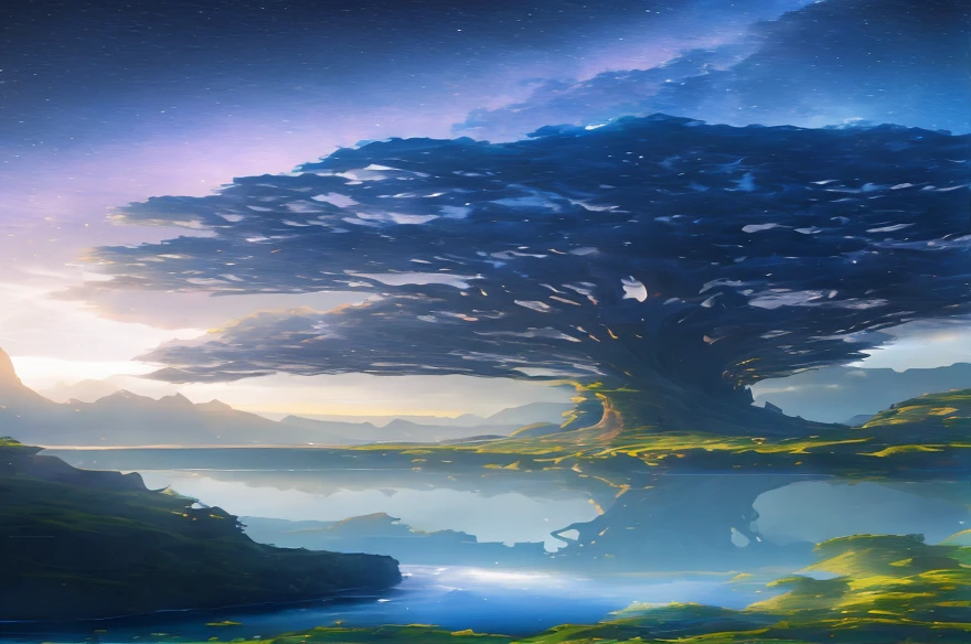 (Divine Beast) Xuanwu (peerless masterpiece), (extreme), (ultra-high resolution), (8K) details, looming (sea and sky) far away. (Original game scene) with (dynamic perspective), let you marvel at its (majestic)、waves, sea.