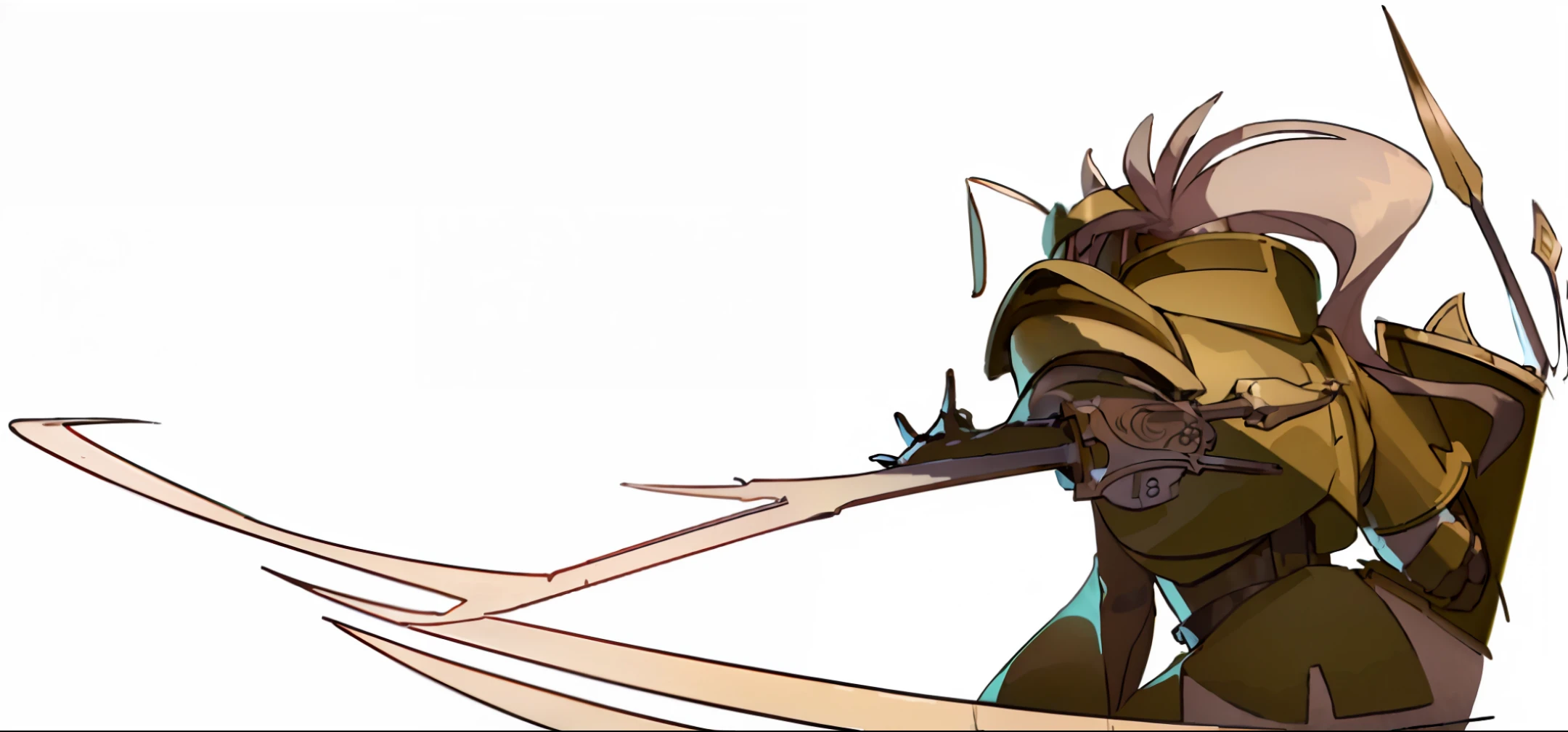 masterpiece, best quality, (extremely detailed CG unity 8k wallpaper), (best quality), (best illustration), (best shadow), An epic warrior in green armor charges forward with a shield in his right hand and a sword in his left, seen from the back.