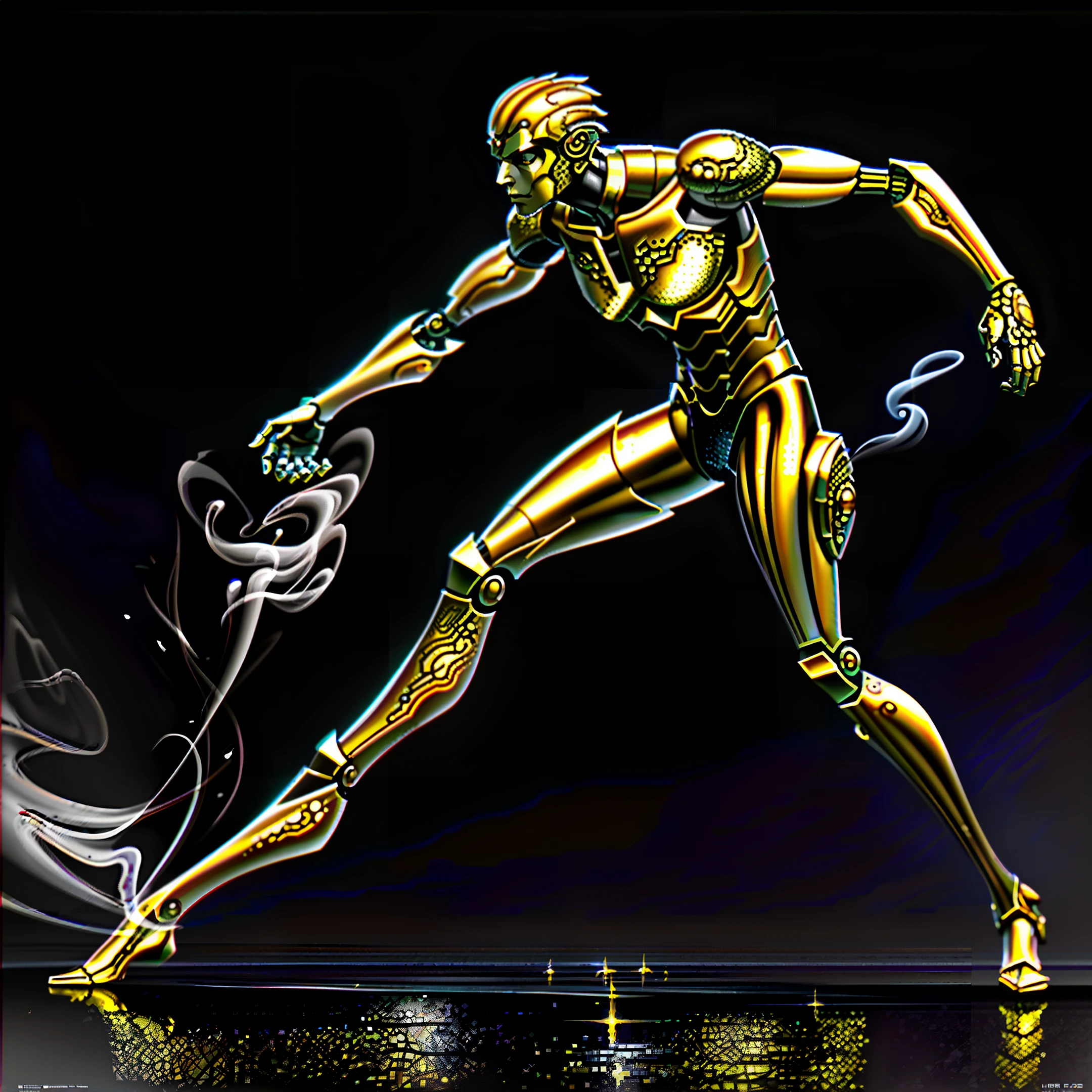 masterpiece, best quality, dynamic pose, wind,smoke,steam,made out of metal and stone, cyborg, steampunk style, hdr, ((intricate details, hyperdetailed)), dramatic shot,((close up)) detailed, digital painting, concept art, breathtaking, extremely detailed, establishing shot, hyperrealistic,solo, robot arm,high detail,masterpiece,(best illustration), (best shadow), absurdres, realistic lighting, (Smoke:1.2), (Action Pose:1.1),(Worn Out Look:1.1), cell shading, 8k , abrasions, cuts, wounds, stunning, highly detailed, bionic, shiny, polished, metallic, reflections, trending on Intricate, Sharp focus, dramatic, beautiful and detailed lighting and shadows, body inside metal,broken arm,human shape