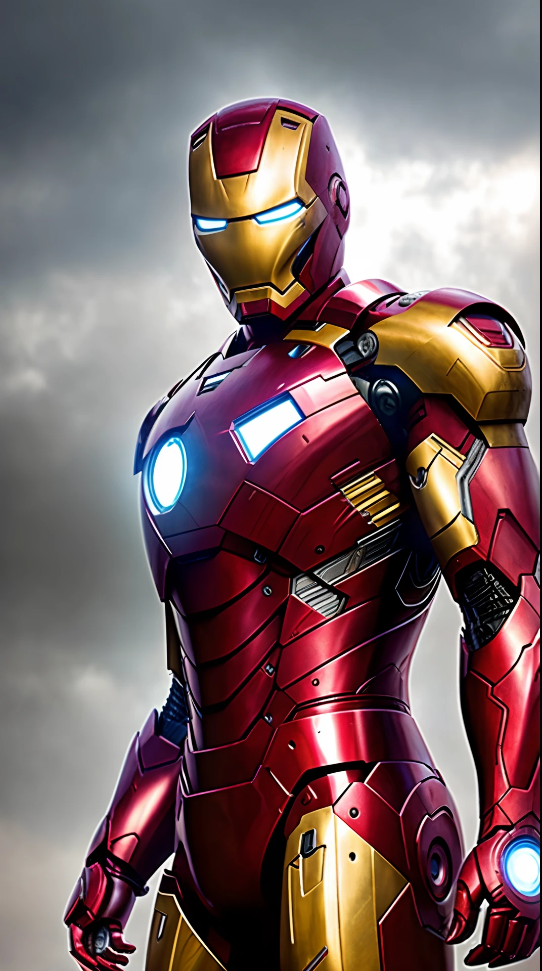 Iron Man played by Robert Downey Jr., chest, face
(foggy backgrounds, epic realism, rutkowski, hdr, intricate detail, ultra detailed, cinematic, rim light, soft colors: 1.2)