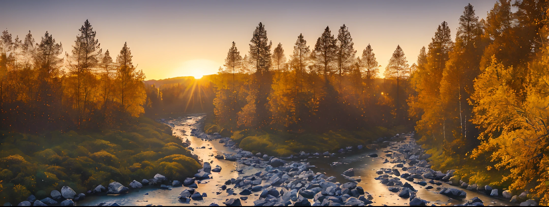 masterpiece, best quality, very detail shadow, extremely detailed, landscape with texture, best texture, award winning photography, HDR, Chromatic Aberration, Realistic style, Photorealistic, cinematograph, 8k, Wallpaper, (extremely realistic), Intricate, China National Geographic, True illumination, ((700MM telephoto vista extreme long shot lens)), (evening sun setting:1.4), (A Nordic forest in Late autumn:1.5), (A dash of Fallen leaves:1.2), (Stream:1.4), (gravel:1.4), (on the mountain:1.4), Turn off long exposure noise reduction
