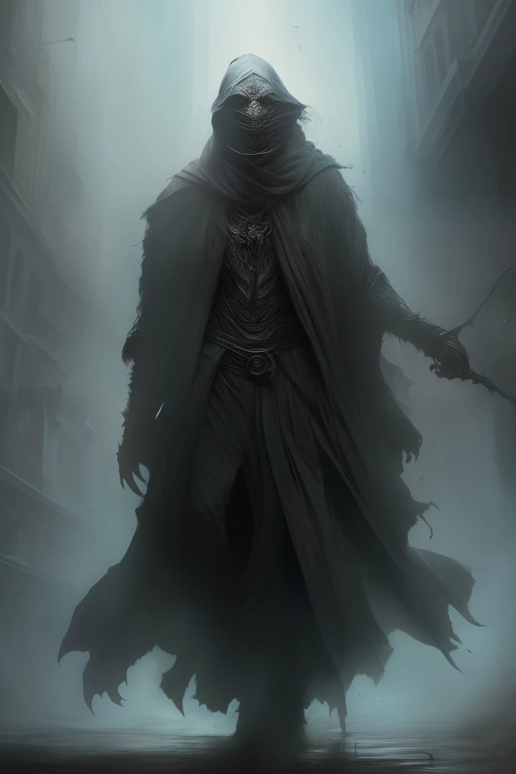portrait of hyperdetailed terrifying dementor from harry potter, cinematic shot on canon 5d, ultra realistic skin, accurate hands, Steve Henderson, Fabian Perez, Henry Asencio, Jeremy Mann, Marc Simonetti, fantasy, magical, horror atmosphere
