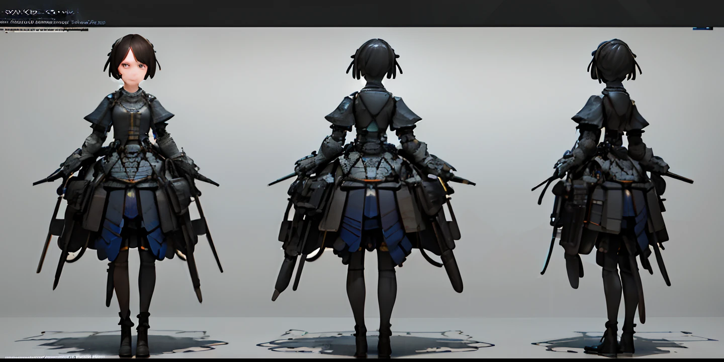 (masterpiece:1.2, best quality), High quality, excellent work, ((same character)), ((front, side, back)), simple background, (full body), detailed lighting, delicate shadows, exaggerated hair, little girl, beautiful eyes, Colorful, delicate light 3d, digital art, closeup, 3d, super detailed, generative front view, side view, rear view 3 view, frameless, c4d, Octane render, Blender, HD, full body, detailed plastic material,