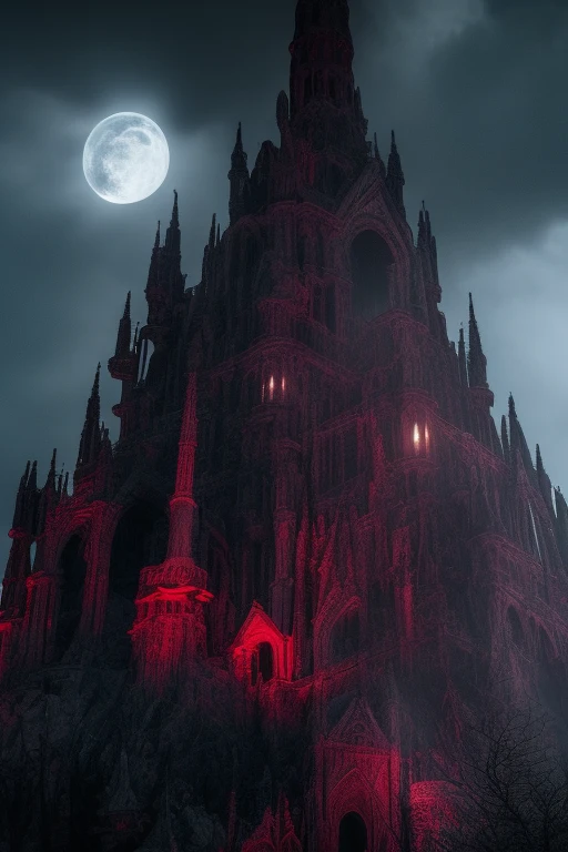 "Amidst the mysterious and ominous atmosphere,bloody moon, untold dark secrets lie hidden within the intricate architecture, illuminated by dramatic lighting. Transport yourself to an otherworldly realm with the breathtaking visual masterpiece that is the video game cg 8k wallpaper of the tower of witch in hell. An experience like no other, where every detail is crafted with the utmost care and quality."