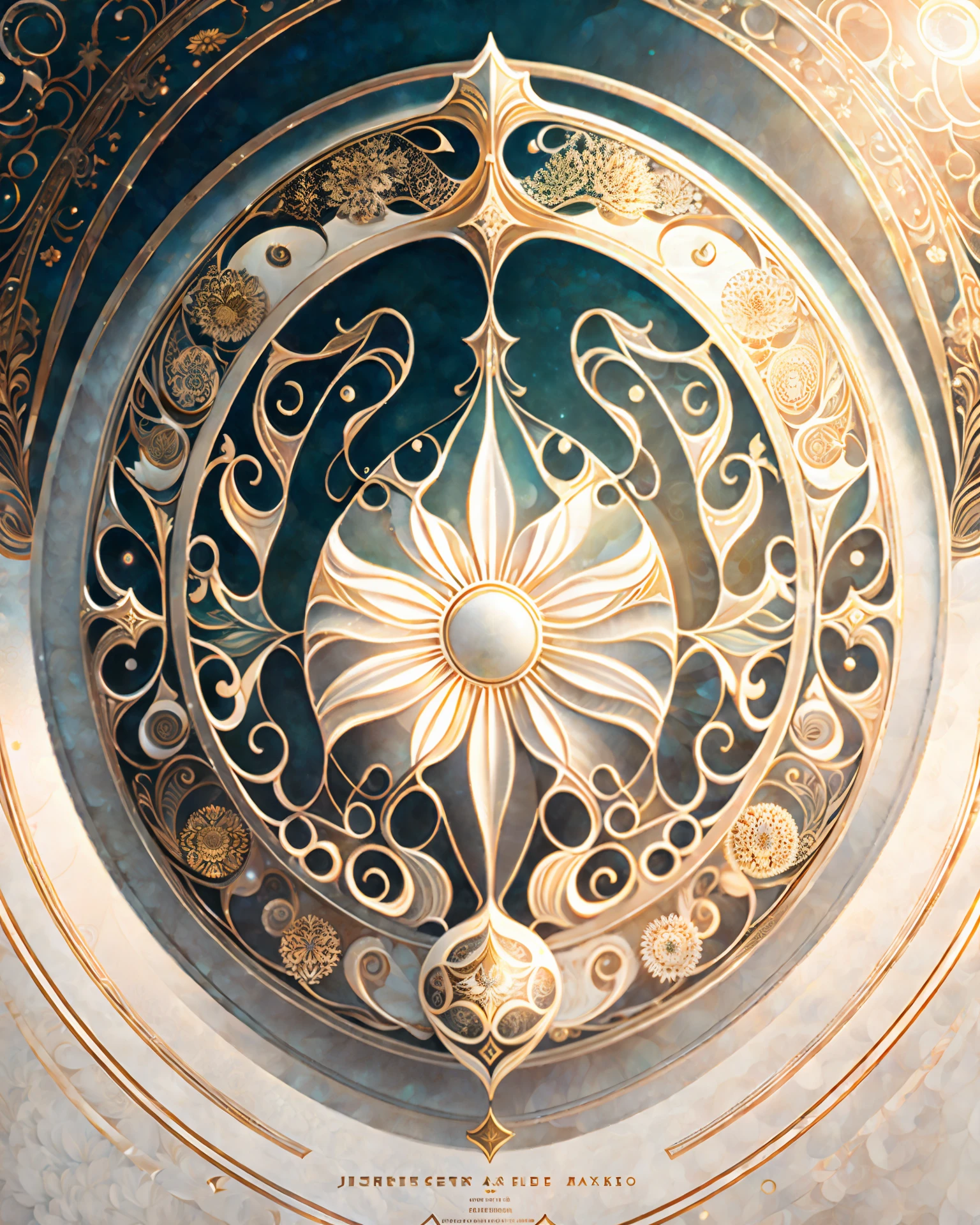 centered detailed of a art nouveau painting on white background, floating in space by ernst haeckel and james gilleard 4 k trending at behance award winning masterpiece with incredible details hyperrealistic hd octane render volumetric lighting god rays 8k post-processing